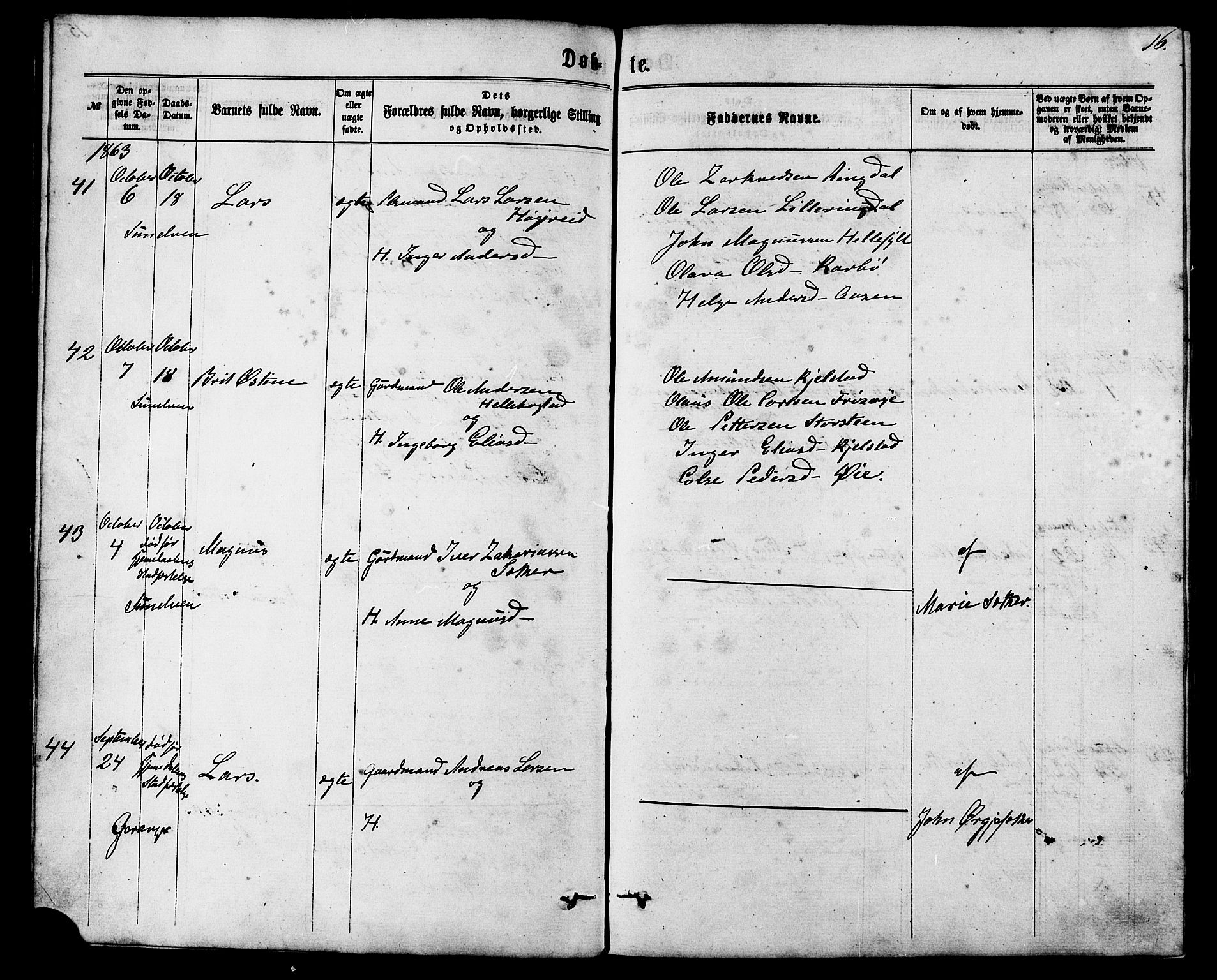 Ministerialprotokoller, klokkerbøker og fødselsregistre - Møre og Romsdal, AV/SAT-A-1454/517/L0226: Ministerialbok nr. 517A06, 1862-1881, s. 16