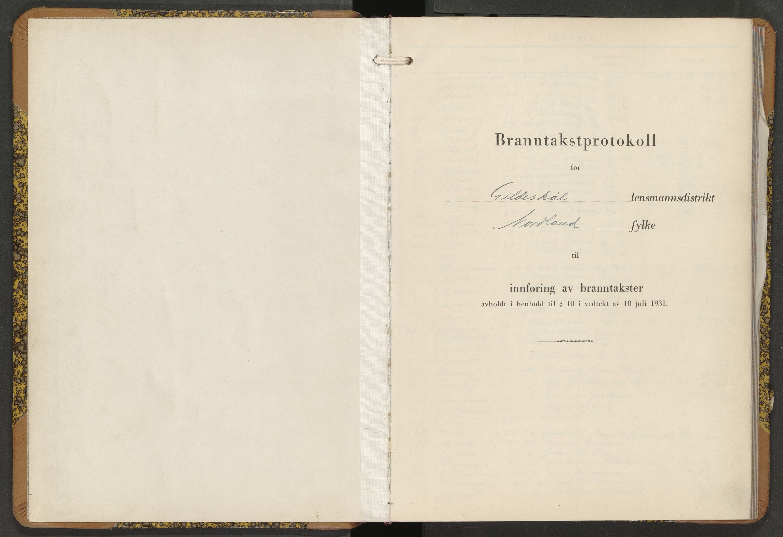 Norges Brannkasse Gildeskål, SAT/A-5591/Fb/L0010: Branntakstprotokoll, 1940-1947
