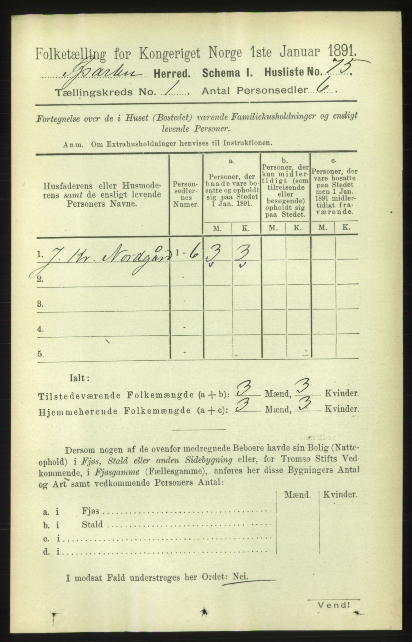 RA, Folketelling 1891 for 1731 Sparbu herred, 1891, s. 100