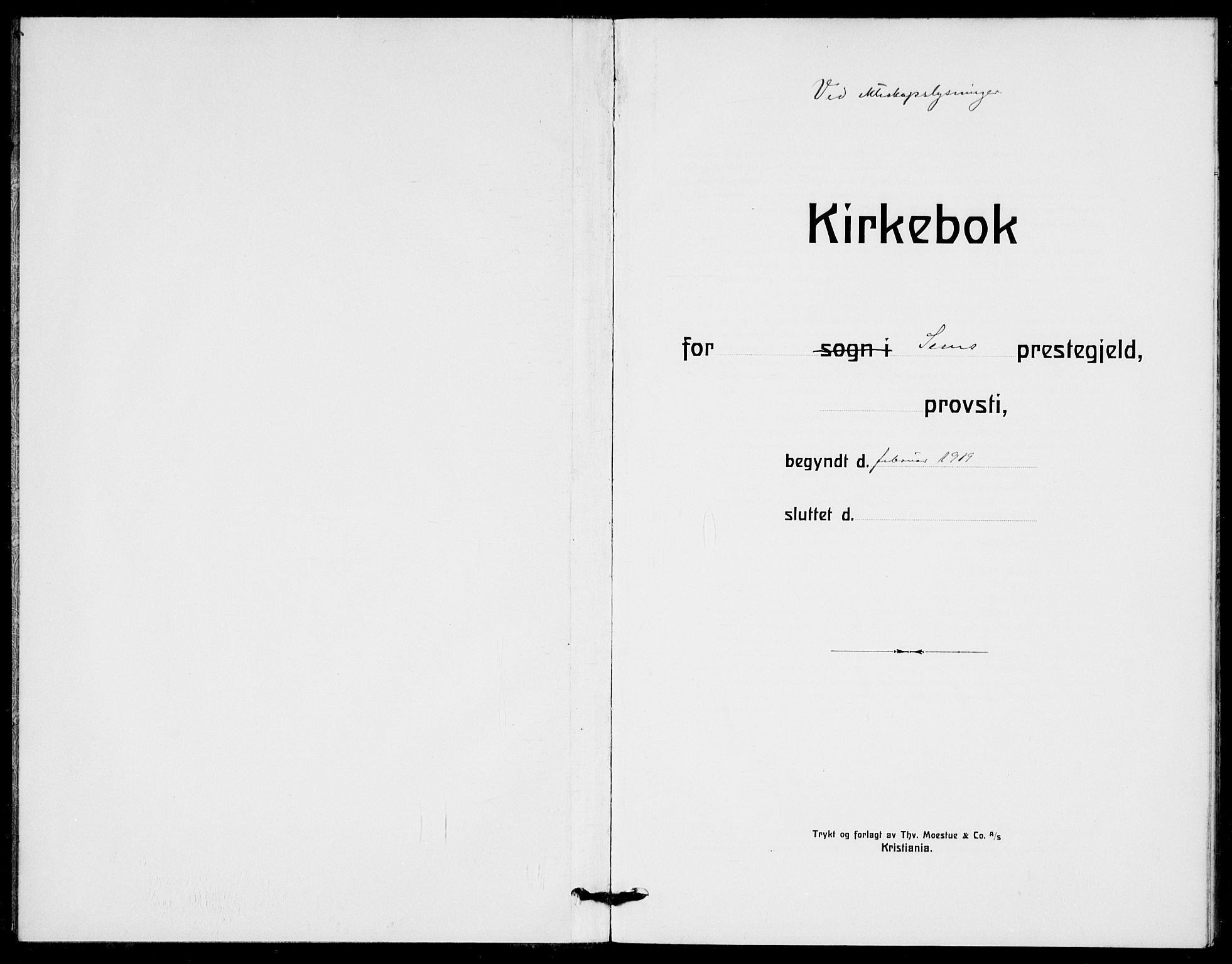 Sem kirkebøker, SAKO/A-5/H/Ha/L0003: Lysningsprotokoll nr. 3, 1919-1925