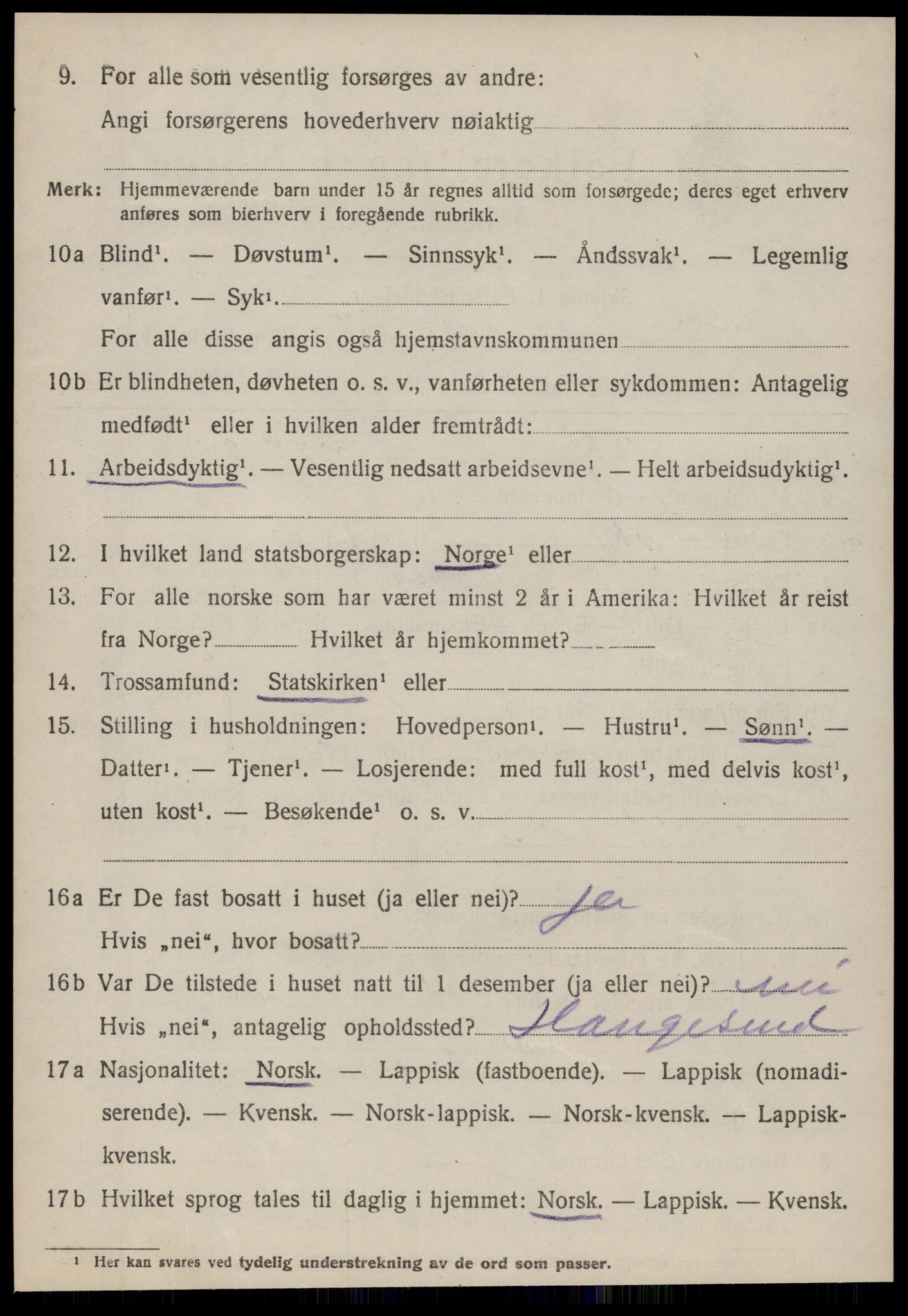SAT, Folketelling 1920 for 1618 Kvenvær herred, 1920, s. 1363