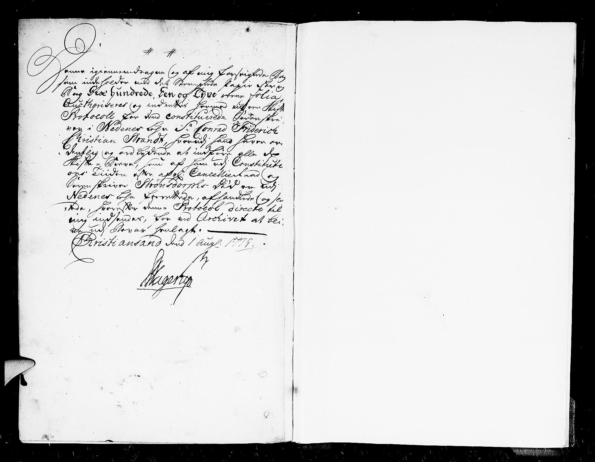 Nedenes sorenskriveri før 1824, SAK/1221-0007/H/Hc/L0037: Skifteprotokoll med register nr 24, 1775-1779
