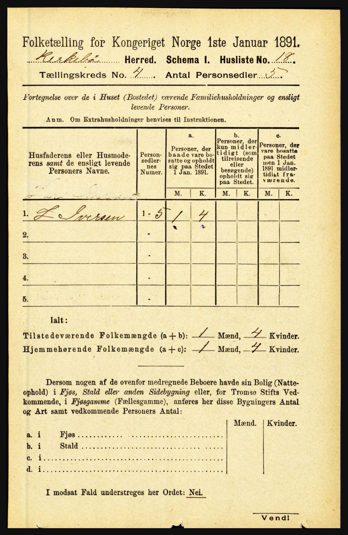 RA, Folketelling 1891 for 1416 Kyrkjebø herred, 1891, s. 853