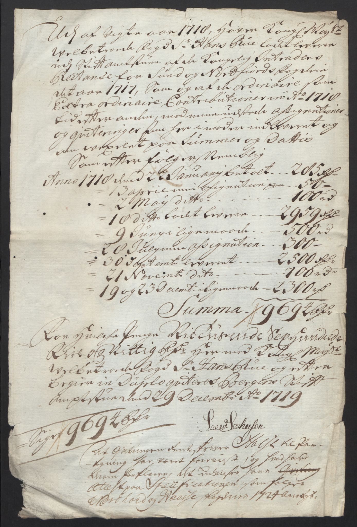 Rentekammeret inntil 1814, Reviderte regnskaper, Fogderegnskap, RA/EA-4092/R53/L3441: Fogderegnskap Sunn- og Nordfjord, 1717-1718, s. 434