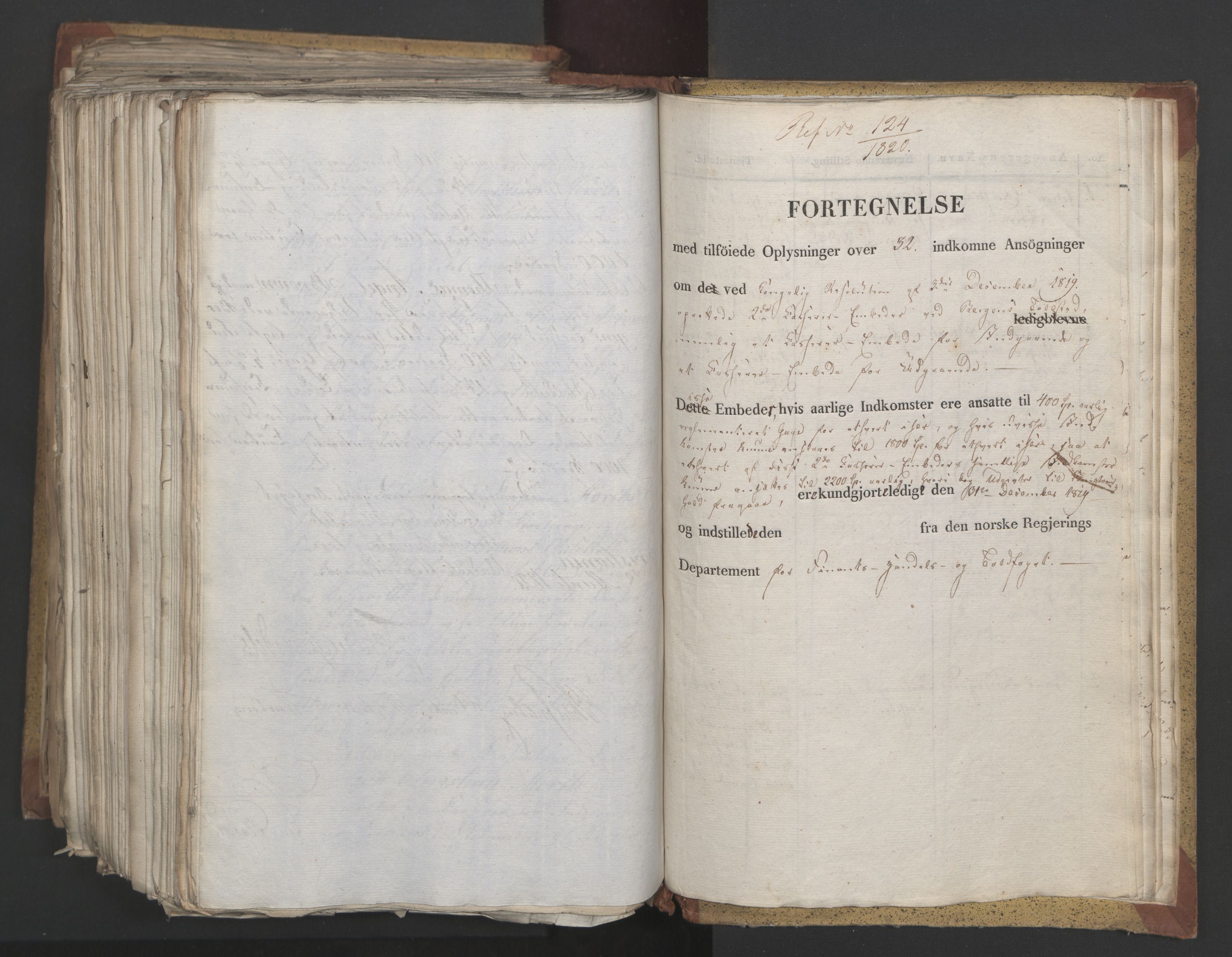 Statsrådsavdelingen i Stockholm, AV/RA-S-1003/D/Da/L0021: Regjeringsinnstillinger nr. 4233-4398, 1820, s. 513