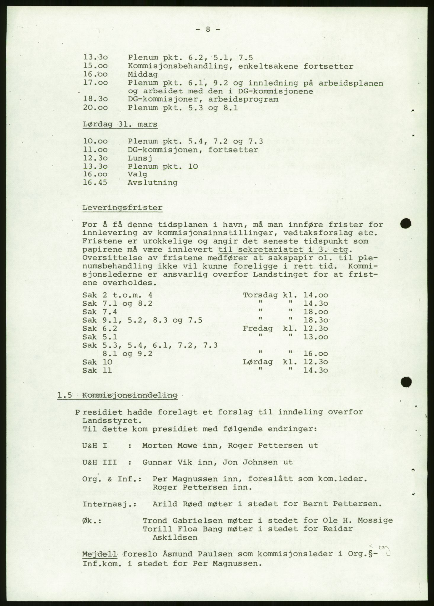 Norsk Studentunion, AV/RA-PA-0794/Fg/L0067: Landstinget, 1968-1979