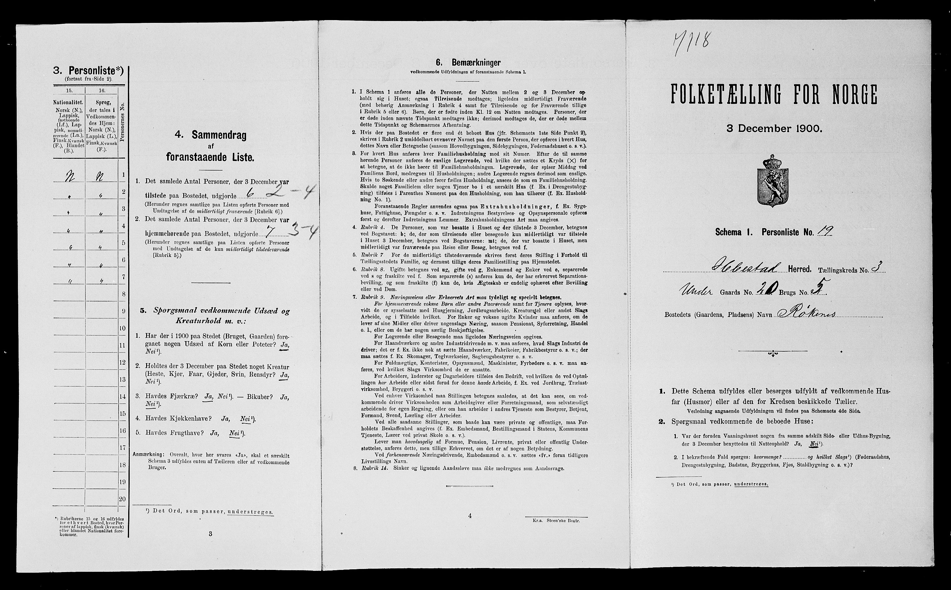 SATØ, Folketelling 1900 for 1917 Ibestad herred, 1900, s. 500