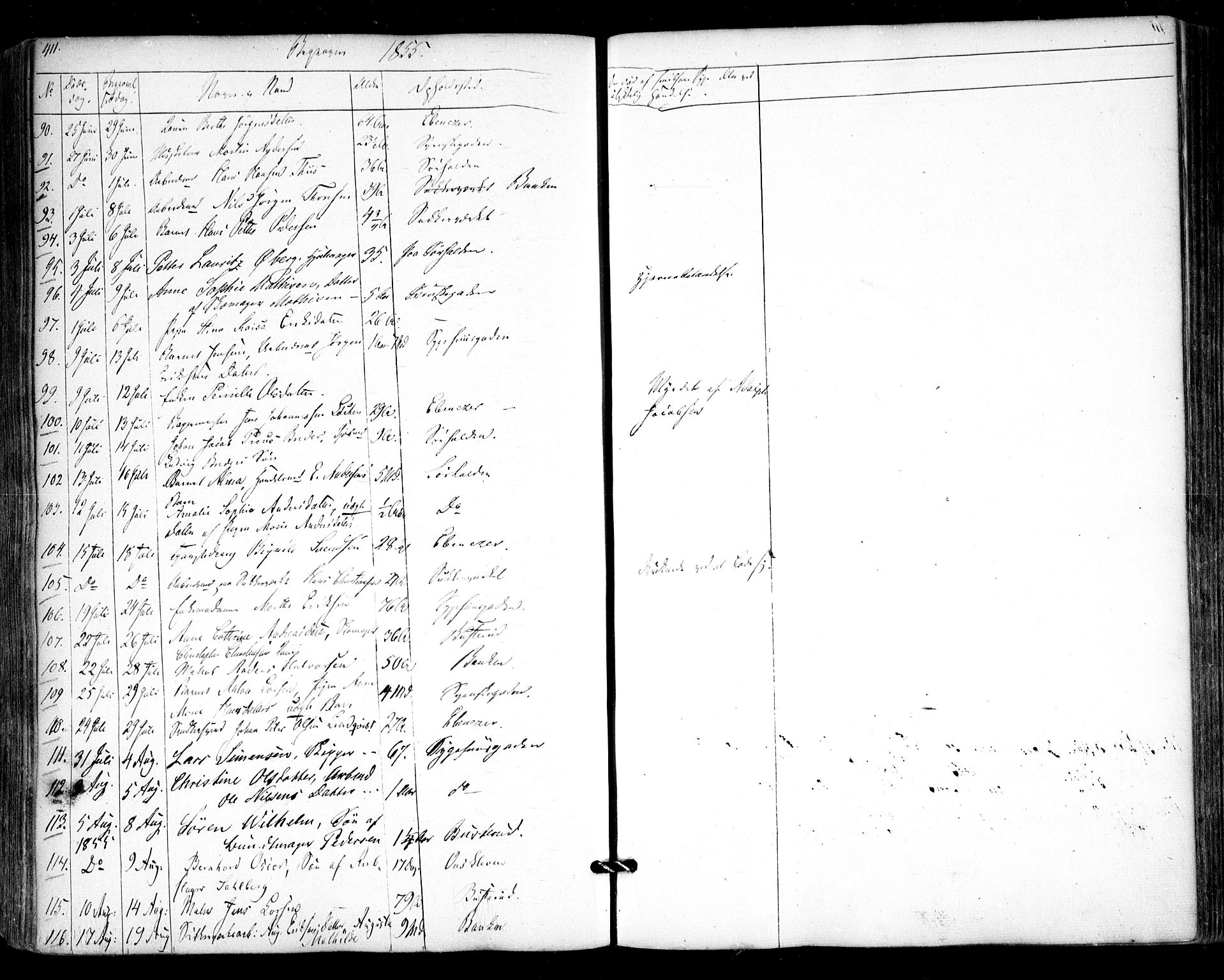 Halden prestekontor Kirkebøker, SAO/A-10909/F/Fa/L0006: Ministerialbok nr. I 6, 1845-1856, s. 411