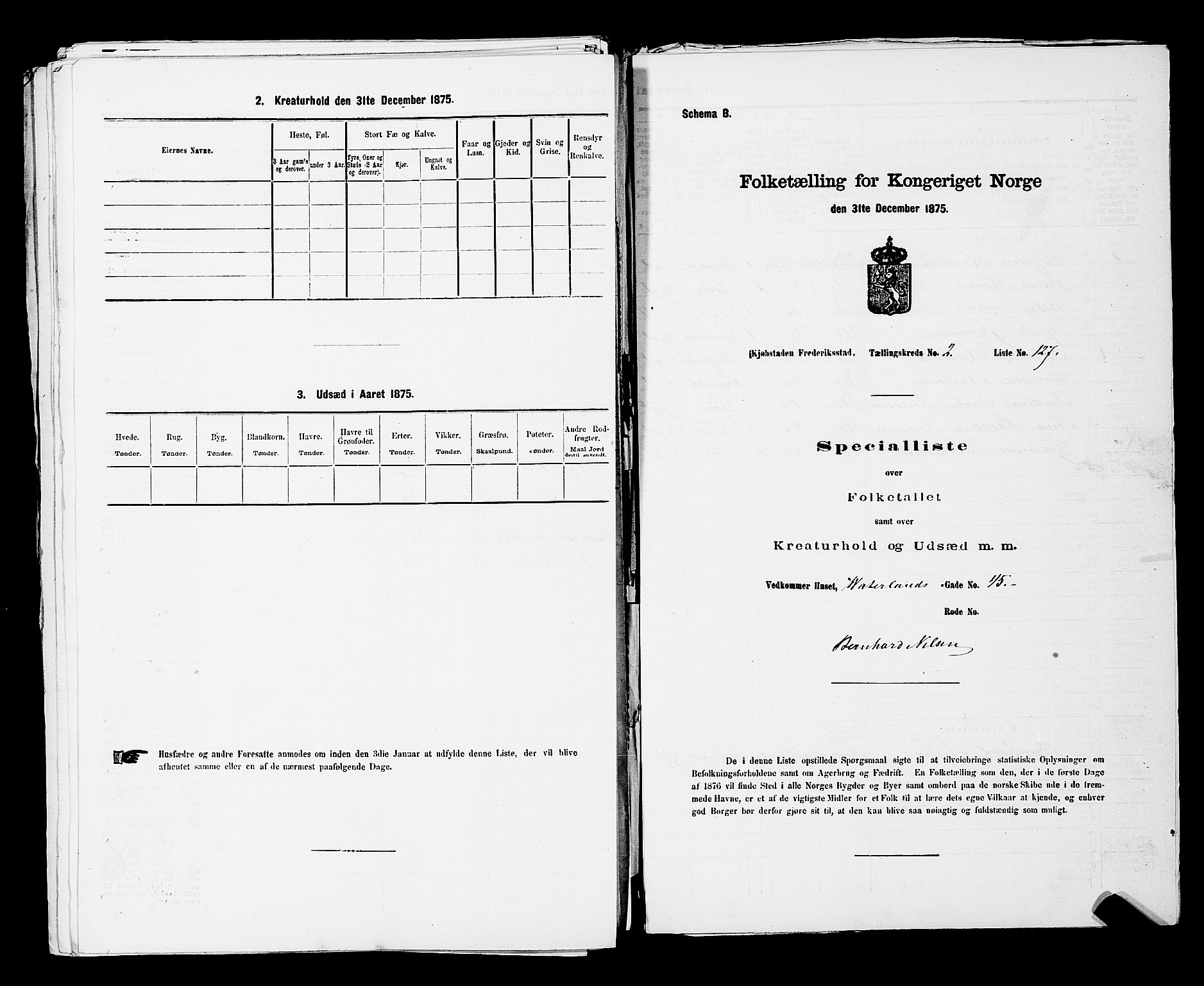 RA, Folketelling 1875 for 0103B Fredrikstad prestegjeld, Fredrikstad kjøpstad, 1875, s. 325