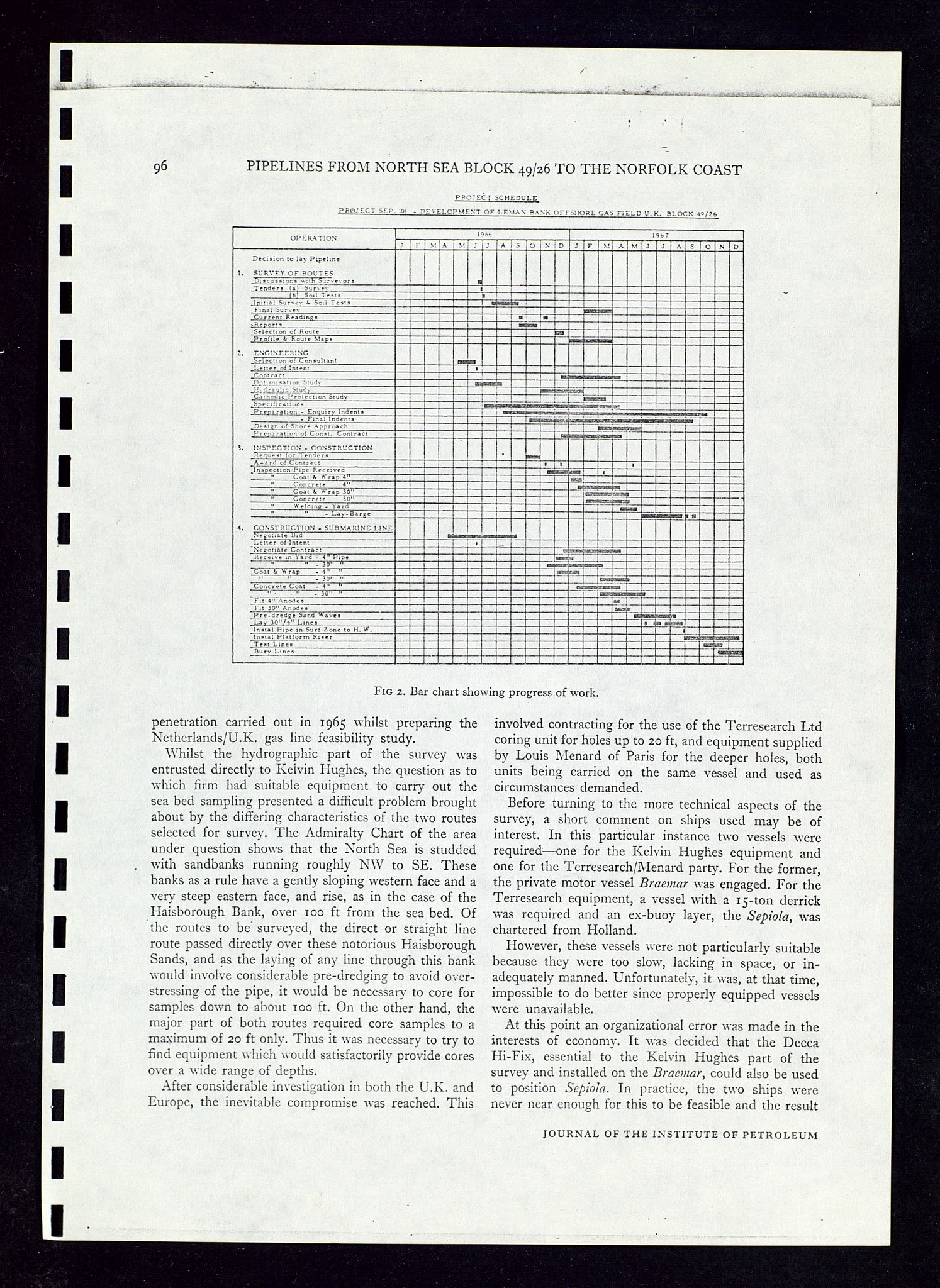 Industridepartementet, Oljekontoret, AV/SAST-A-101348/Dc/L0012: 742 Ekofisk prosjekt, prosjektstudier, div. protokoller ang oljeledning, 1971-1972