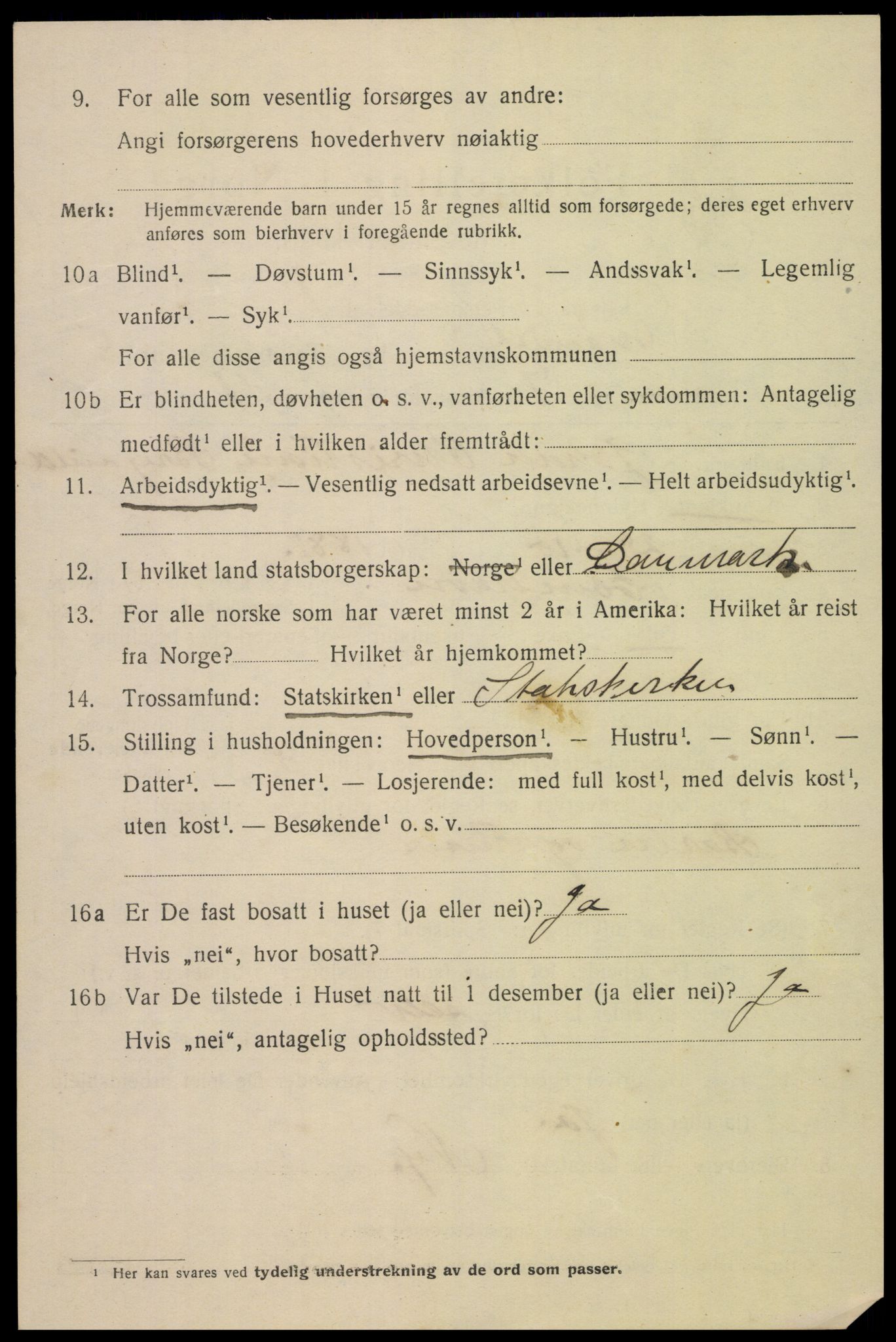 SAK, Folketelling 1920 for 1002 Mandal ladested, 1920, s. 8266