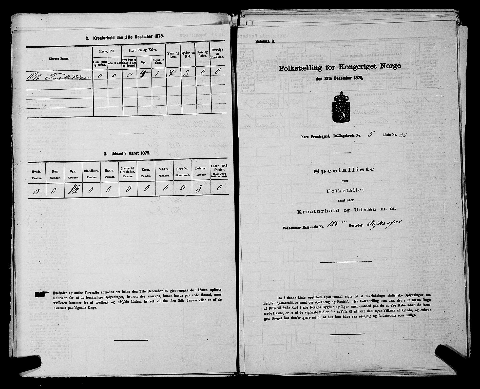 SAKO, Folketelling 1875 for 0633P Nore prestegjeld, 1875, s. 627