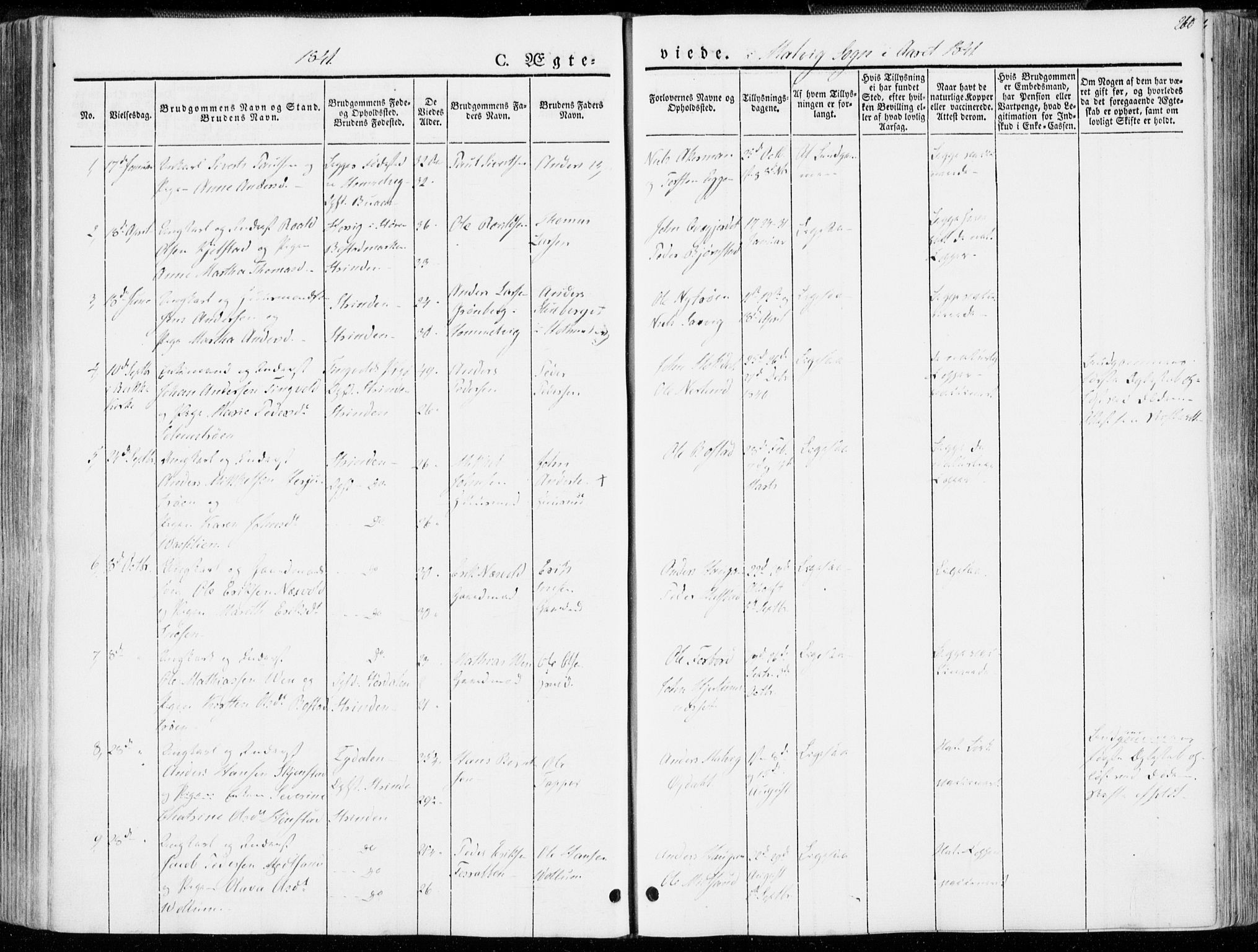 Ministerialprotokoller, klokkerbøker og fødselsregistre - Sør-Trøndelag, AV/SAT-A-1456/606/L0290: Ministerialbok nr. 606A05, 1841-1847, s. 260