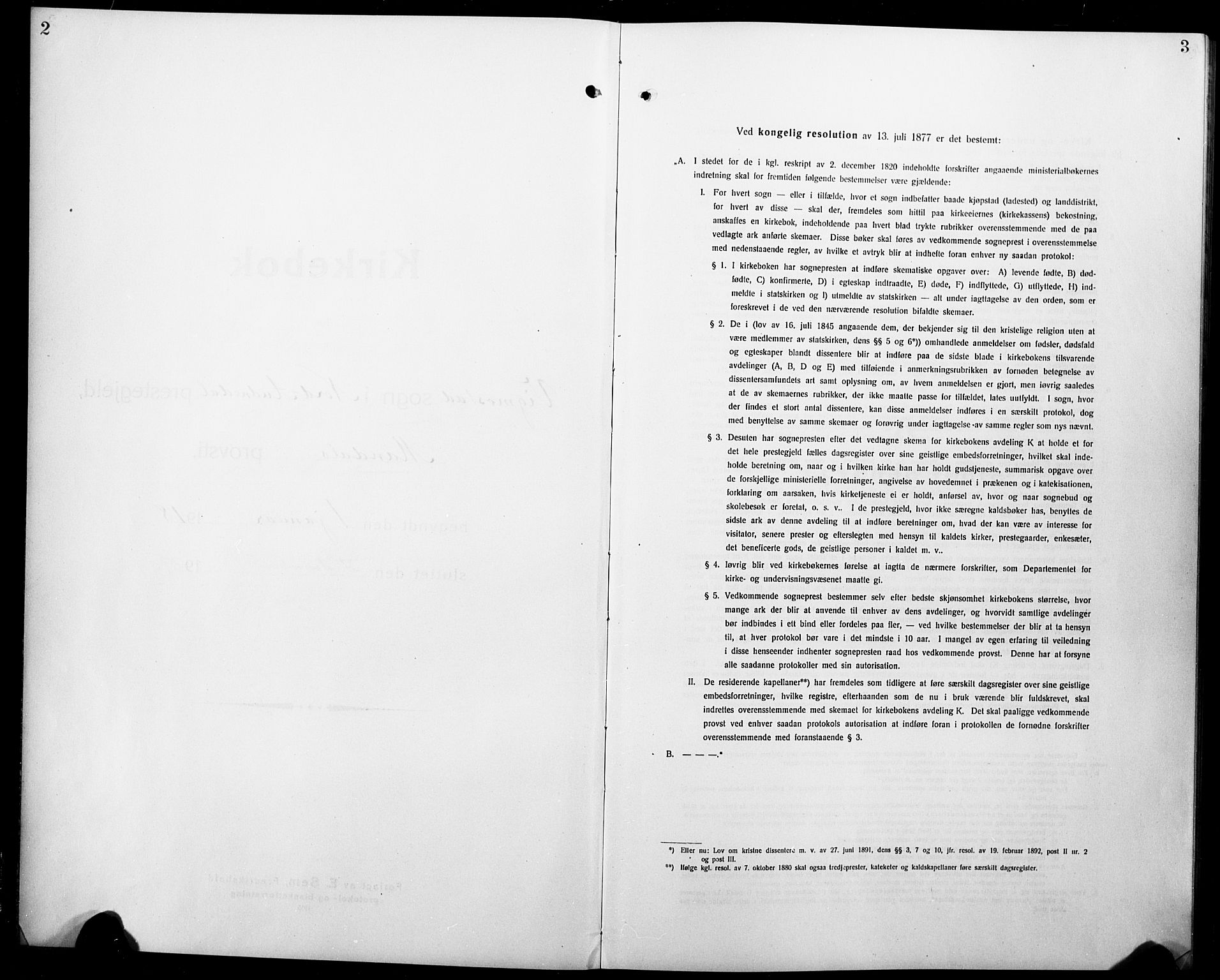 Nord-Audnedal sokneprestkontor, SAK/1111-0032/F/Fb/Fbb/L0005: Klokkerbok nr. B 5, 1918-1929, s. 2-3