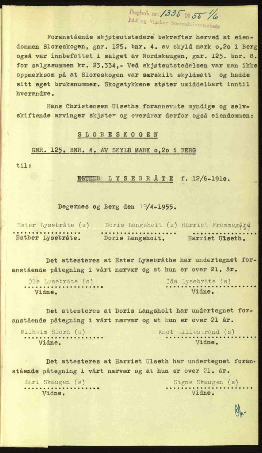 Idd og Marker sorenskriveri, AV/SAO-A-10283/G/Gb/Gbb/L0005: Pantebok nr. A5, 1941-1943, Dagboknr: 1335/1942