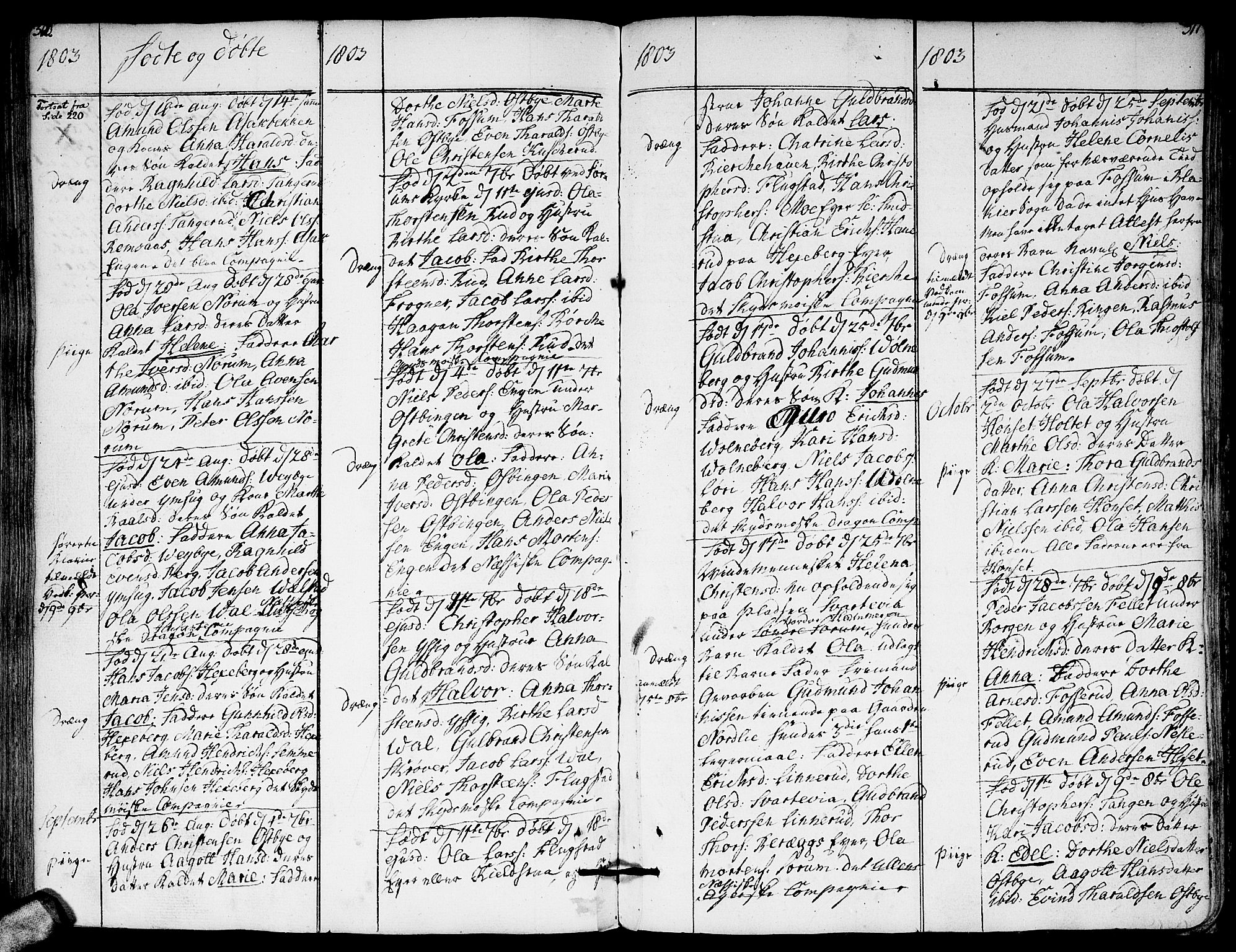 Sørum prestekontor Kirkebøker, AV/SAO-A-10303/F/Fa/L0002: Ministerialbok nr. I 2, 1759-1814, s. 310-311