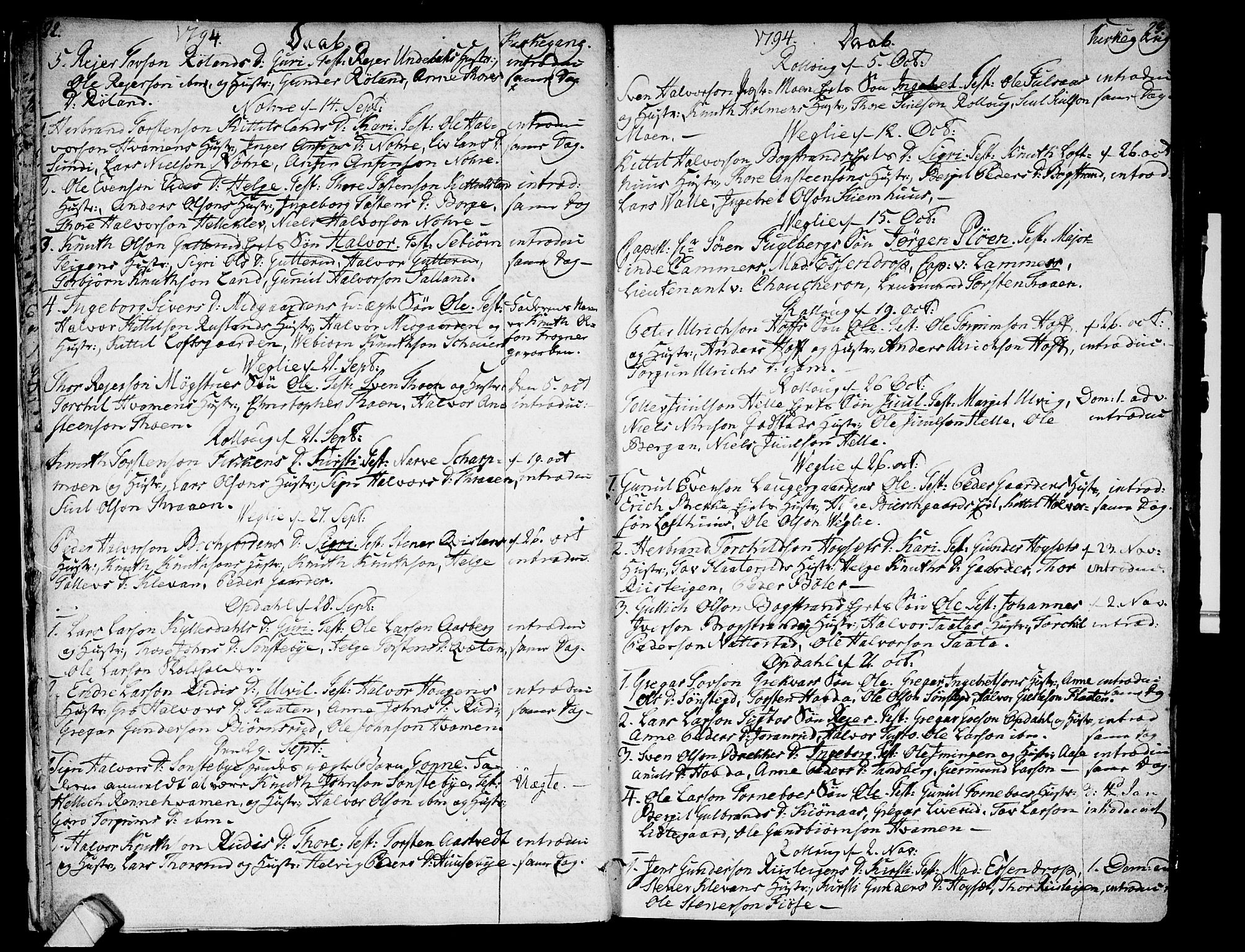 Rollag kirkebøker, SAKO/A-240/F/Fa/L0005: Ministerialbok nr. I 5, 1792-1814, s. 22-23