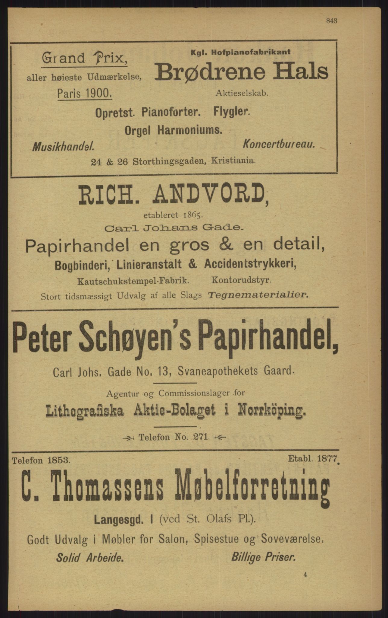 Kristiania/Oslo adressebok, PUBL/-, 1902, s. 843