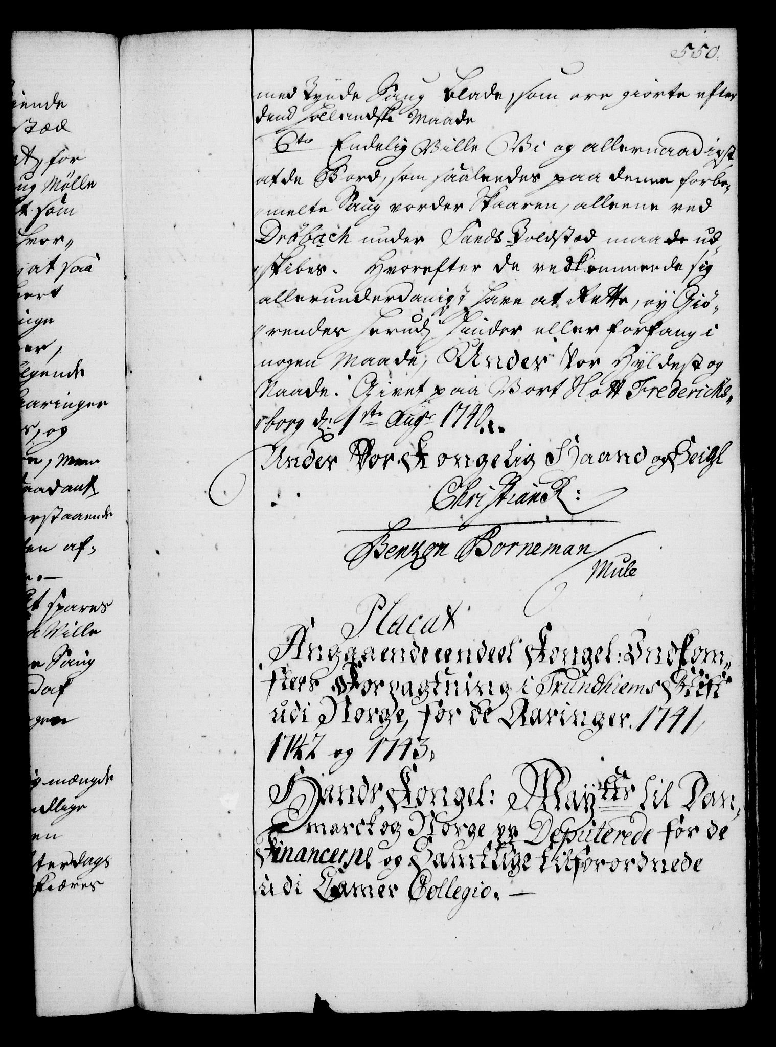 Rentekammeret, Kammerkanselliet, AV/RA-EA-3111/G/Gg/Gga/L0004: Norsk ekspedisjonsprotokoll med register (merket RK 53.4), 1734-1741, s. 550