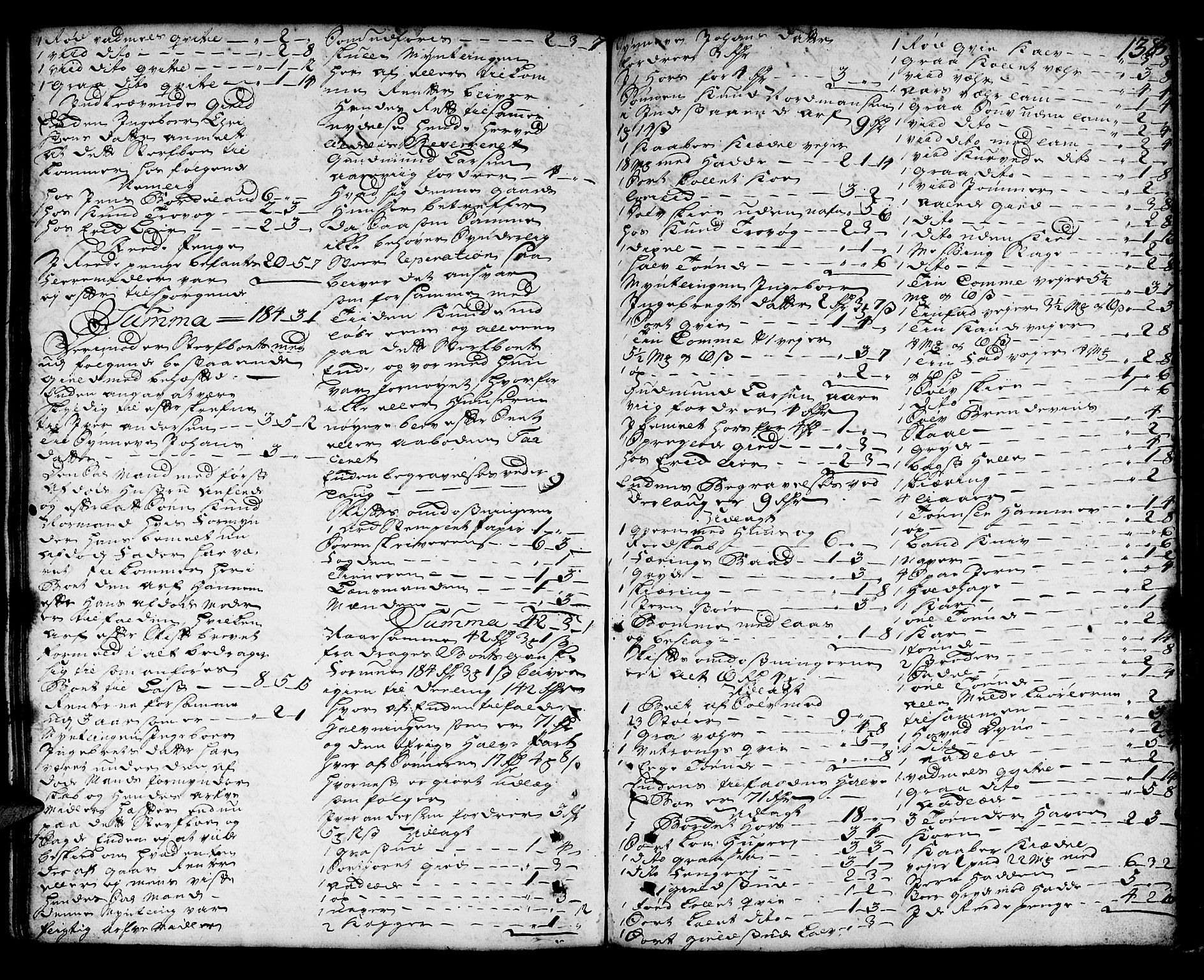 Sunnhordland sorenskrivar, SAB/A-2401/1/H/Ha/Haa/L0006: Skifteprotokollar. Register på lesesal. Fol. 1061- ut, 1753-1755, s. 1384b-1385a