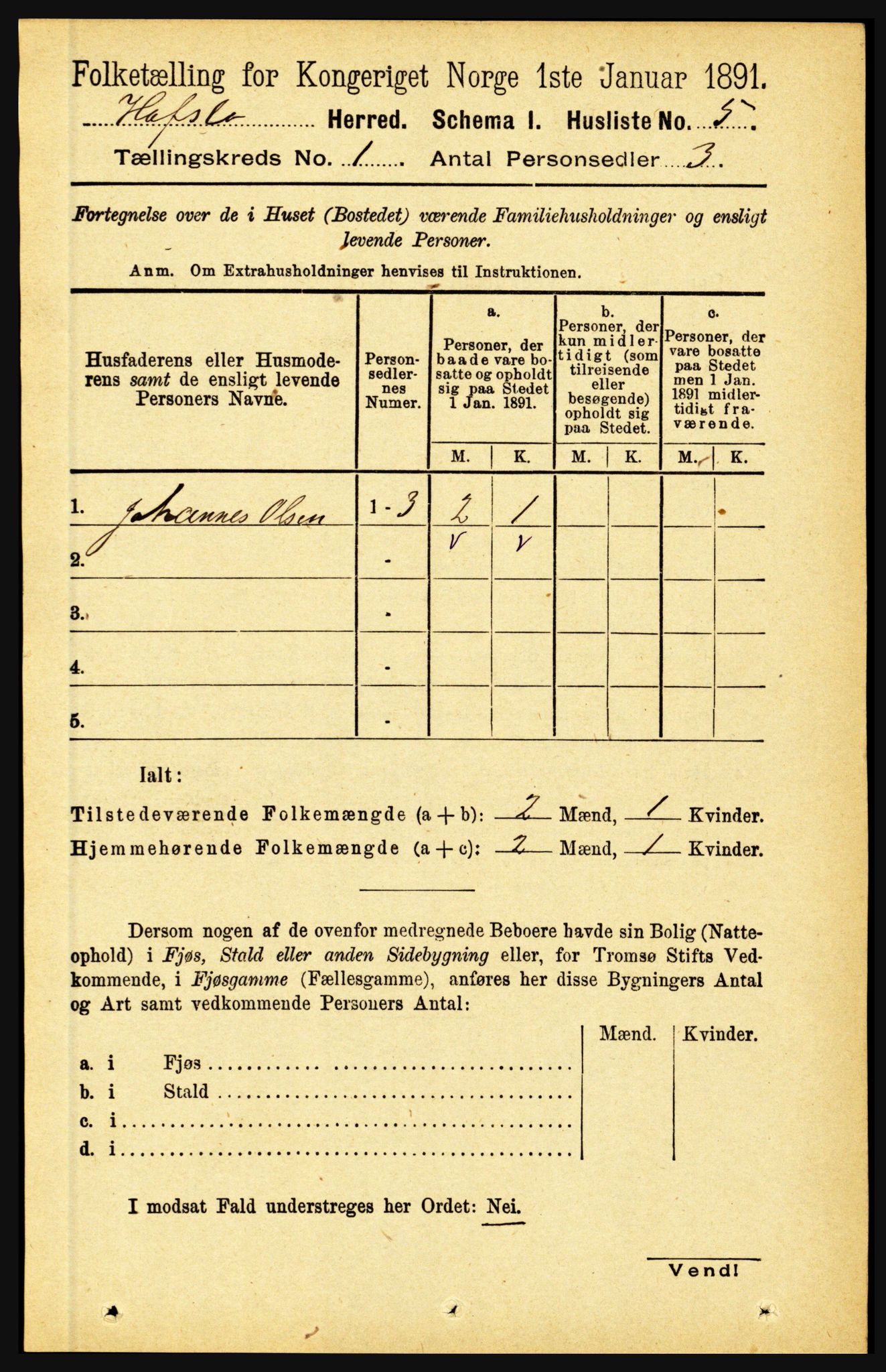 RA, Folketelling 1891 for 1425 Hafslo herred, 1891, s. 34