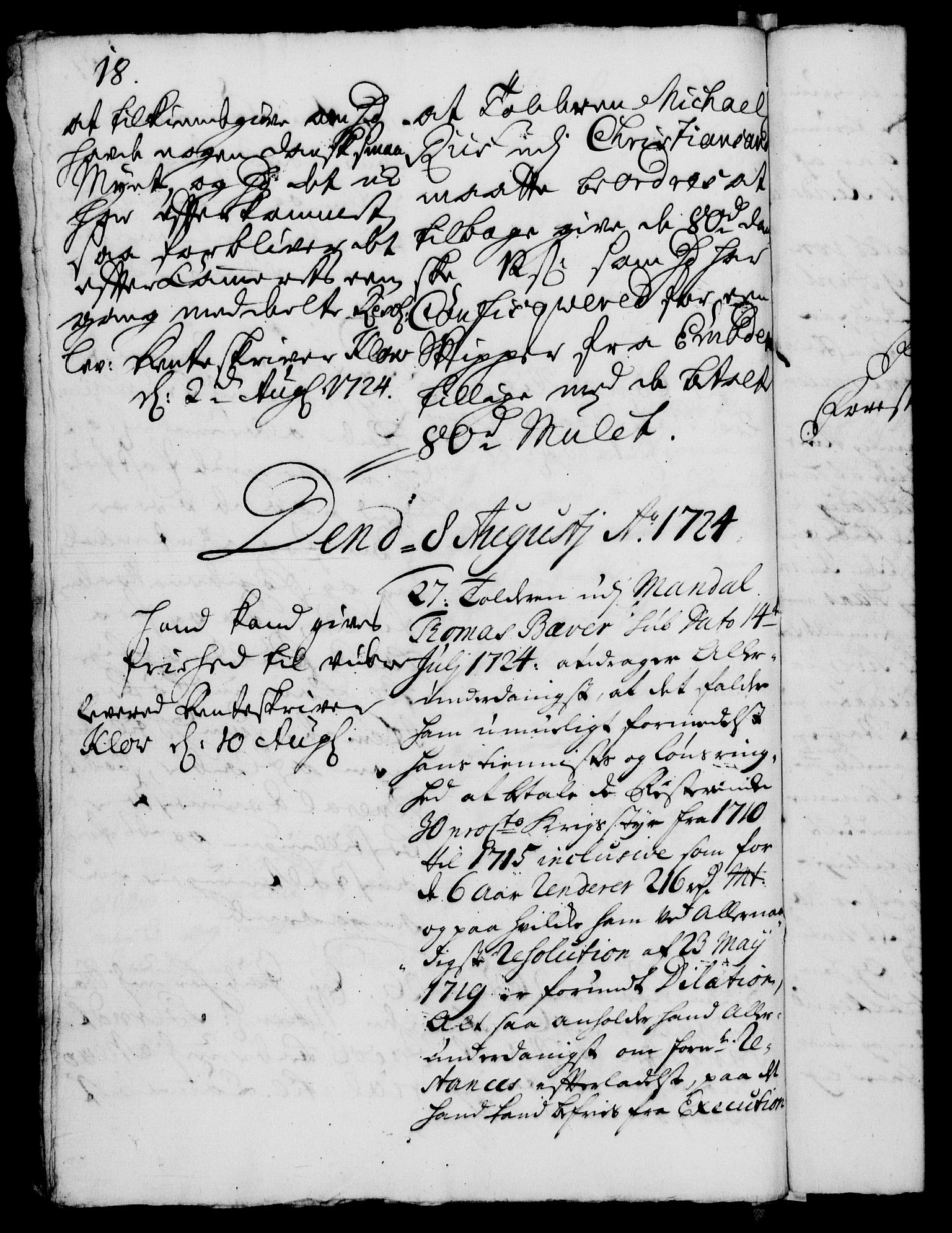 Rentekammeret, Kammerkanselliet, RA/EA-3111/G/Gh/Gha/L0007: Norsk ekstraktmemorialprotokoll (merket RK 53.52), 1724-1725, s. 18