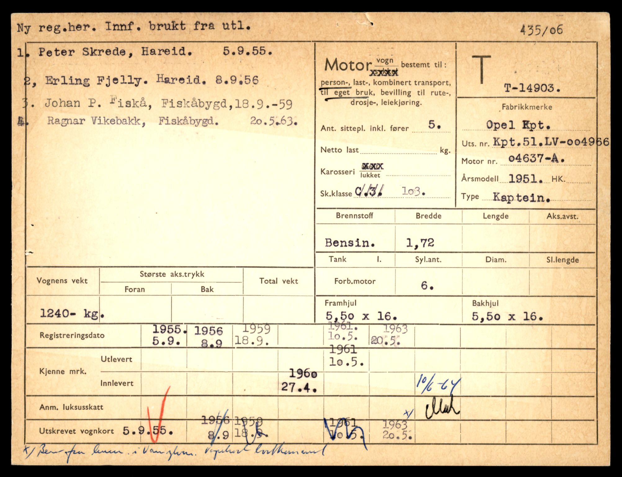 Møre og Romsdal vegkontor - Ålesund trafikkstasjon, AV/SAT-A-4099/F/Fe/L0049: Registreringskort for kjøretøy T 14864 - T 18613, 1927-1998, s. 893