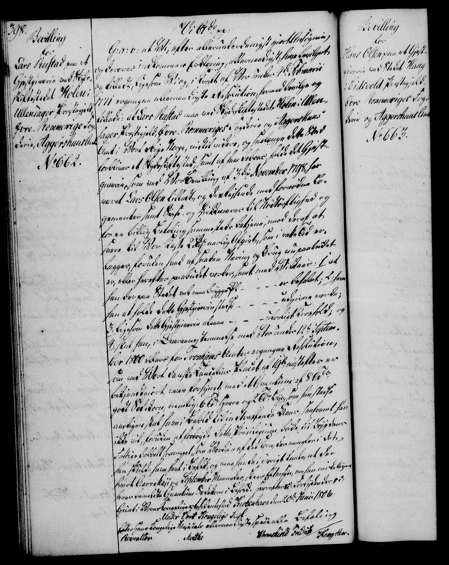 Rentekammeret, Kammerkanselliet, AV/RA-EA-3111/G/Gg/Gga/L0018: Norsk ekspedisjonsprotokoll med register (merket RK 53.18), 1804-1806, s. 398