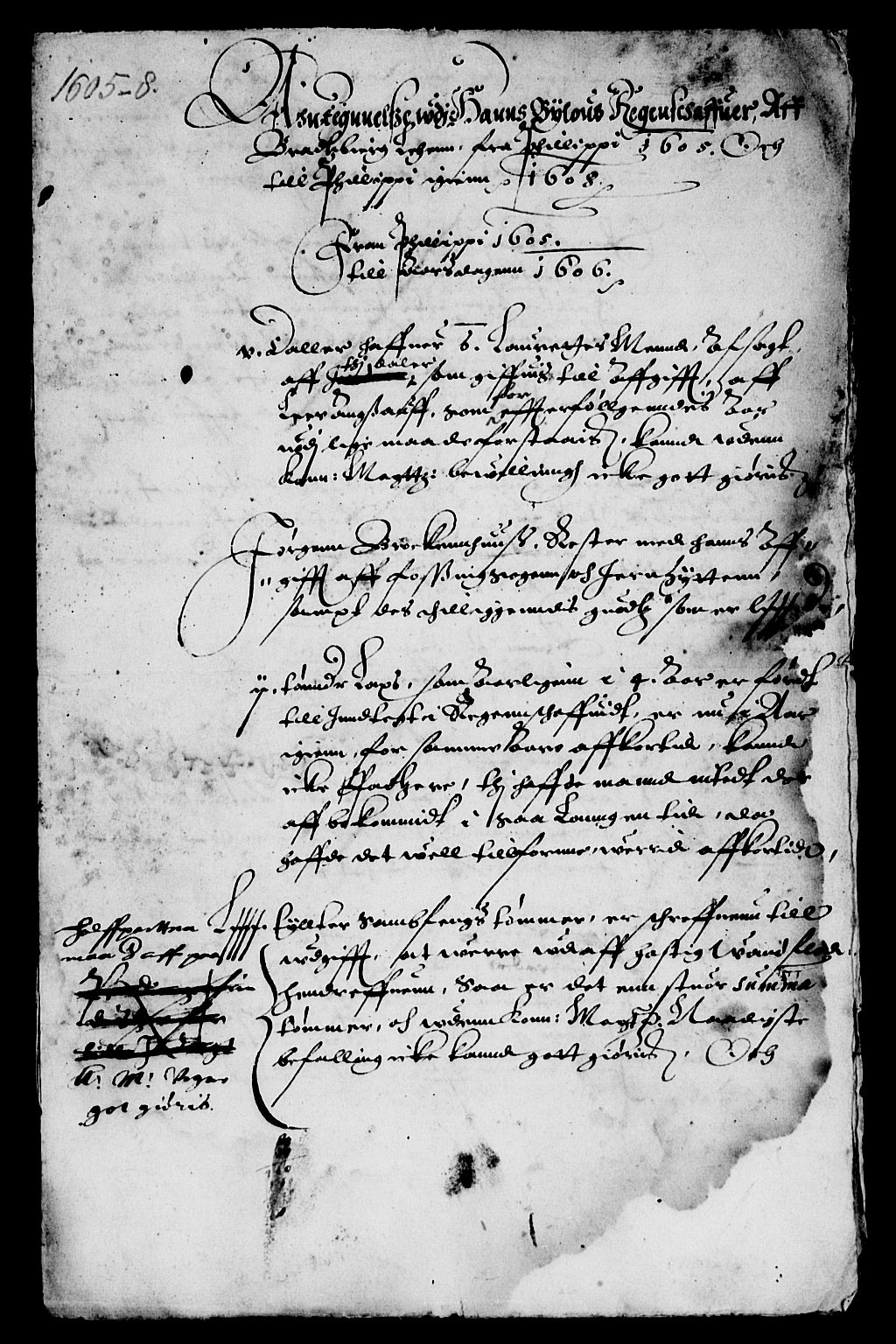 Rentekammeret inntil 1814, Reviderte regnskaper, Lensregnskaper, RA/EA-5023/R/Rb/Rbp/L0002: Bratsberg len, 1599-1609