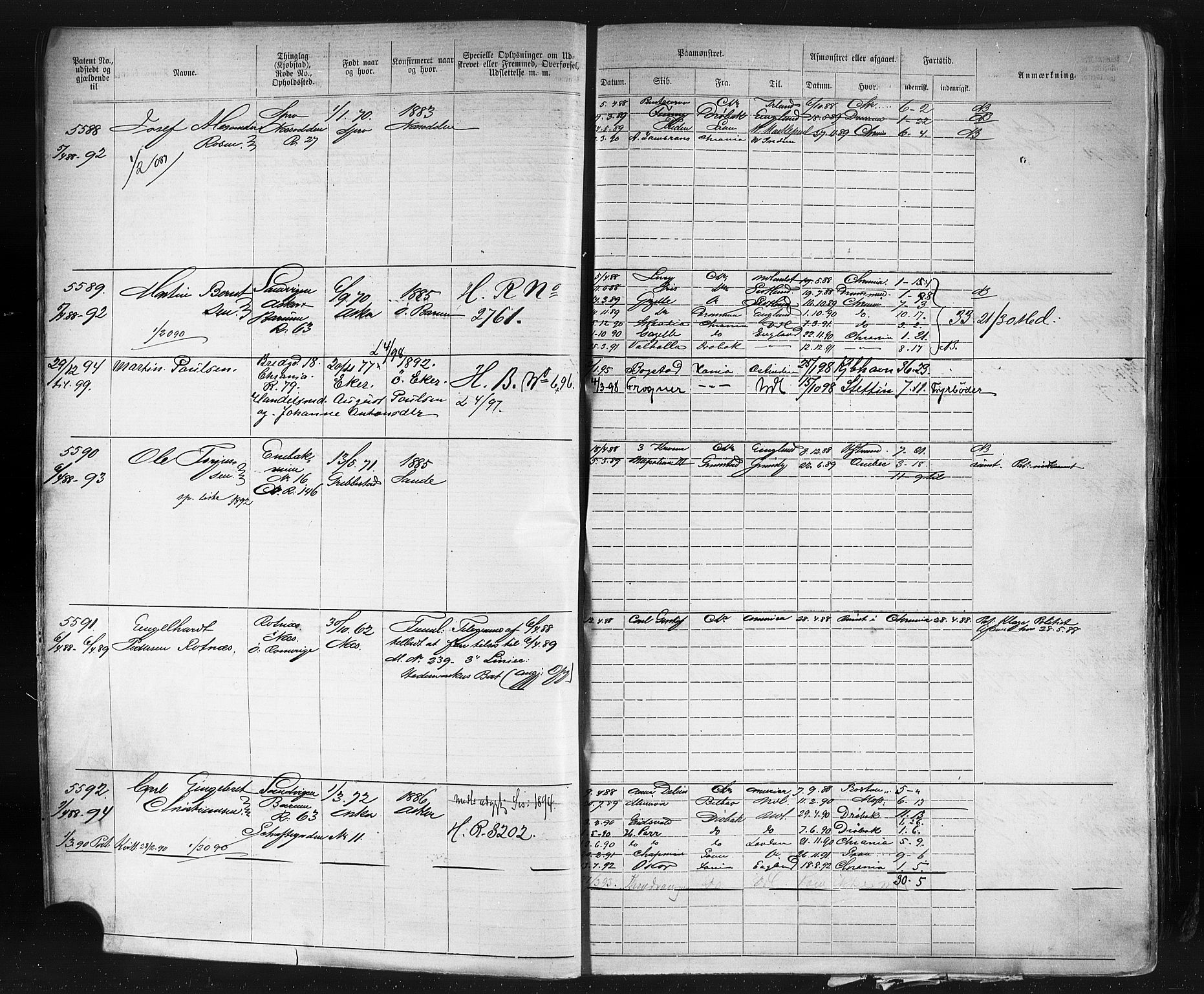 Oslo mønstringskontor, AV/SAO-A-10569g/F/Fc/Fca/L0003: Annotasjonsrulle, 1887-1902, s. 83