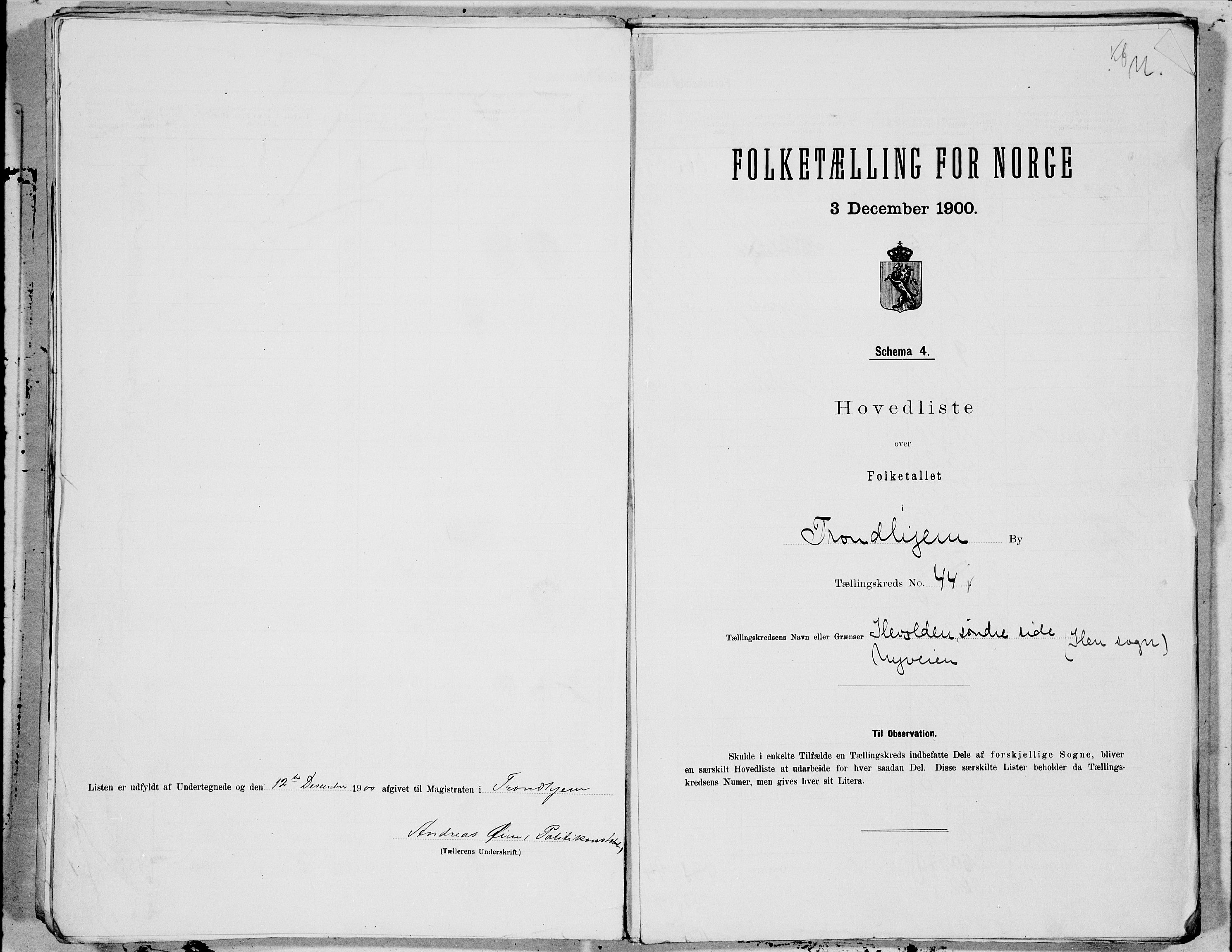 SAT, Folketelling 1900 for 1601 Trondheim kjøpstad, 1900, s. 87