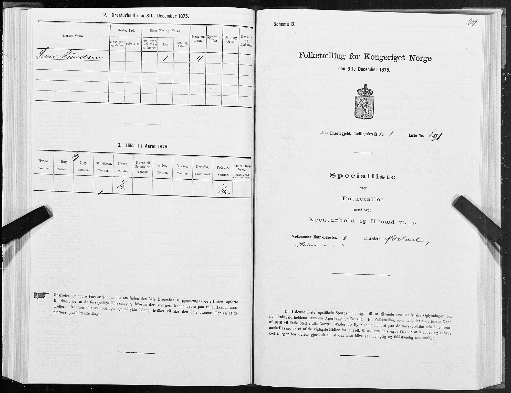 SAT, Folketelling 1875 for 1549P Bud prestegjeld, 1875, s. 1209