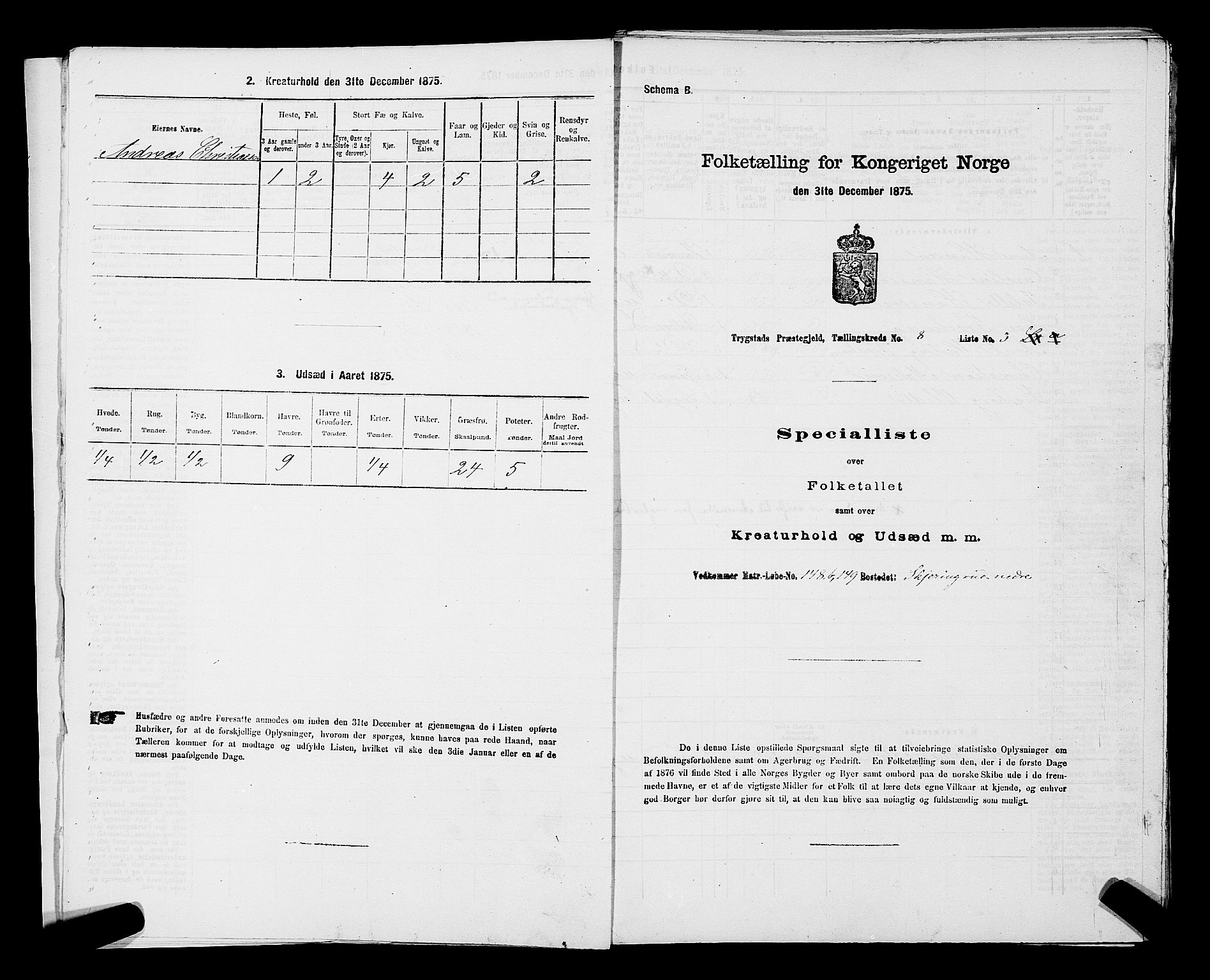 RA, Folketelling 1875 for 0122P Trøgstad prestegjeld, 1875, s. 856