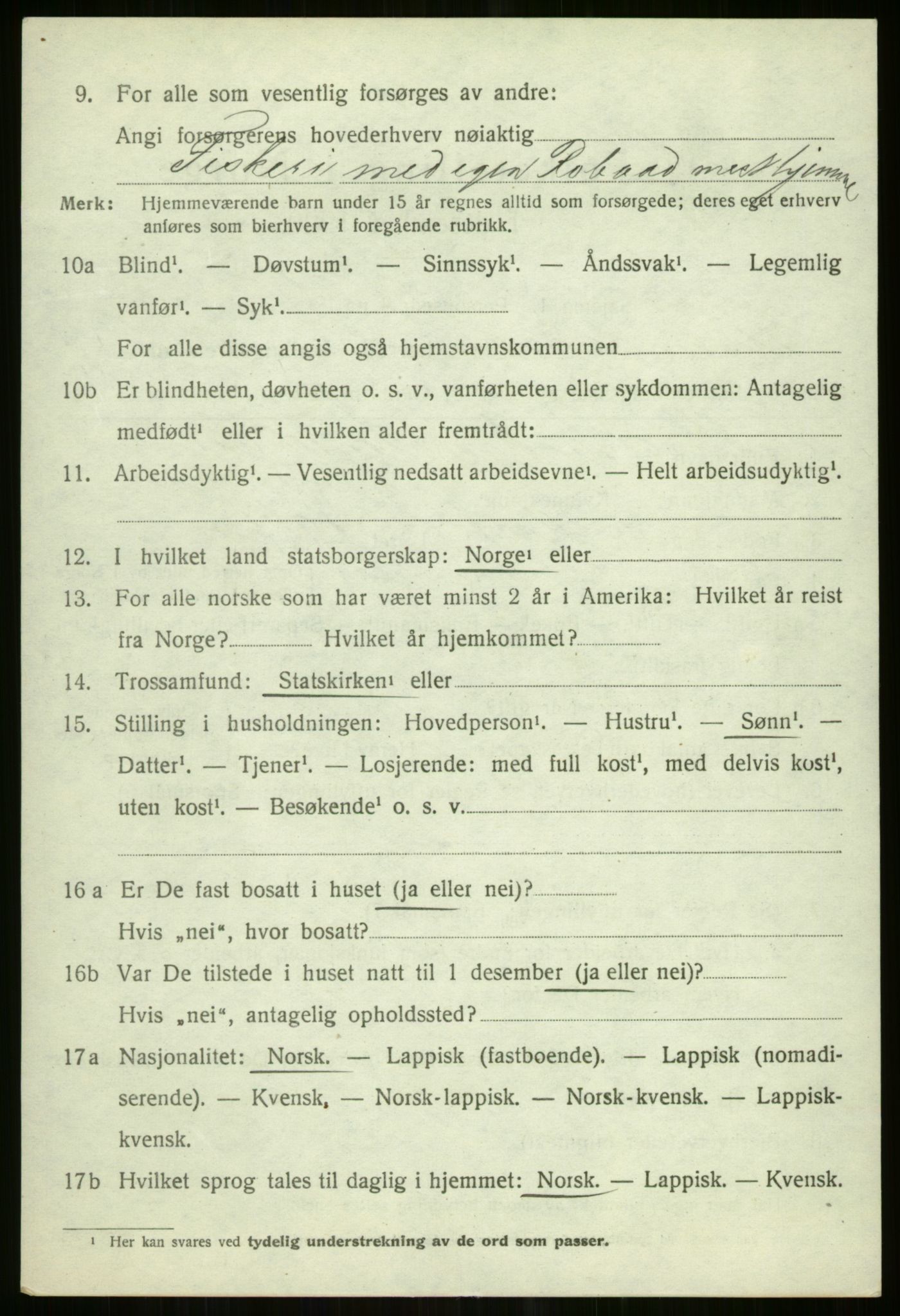 SATØ, Folketelling 1920 for 1934 Tromsøysund herred, 1920, s. 11485