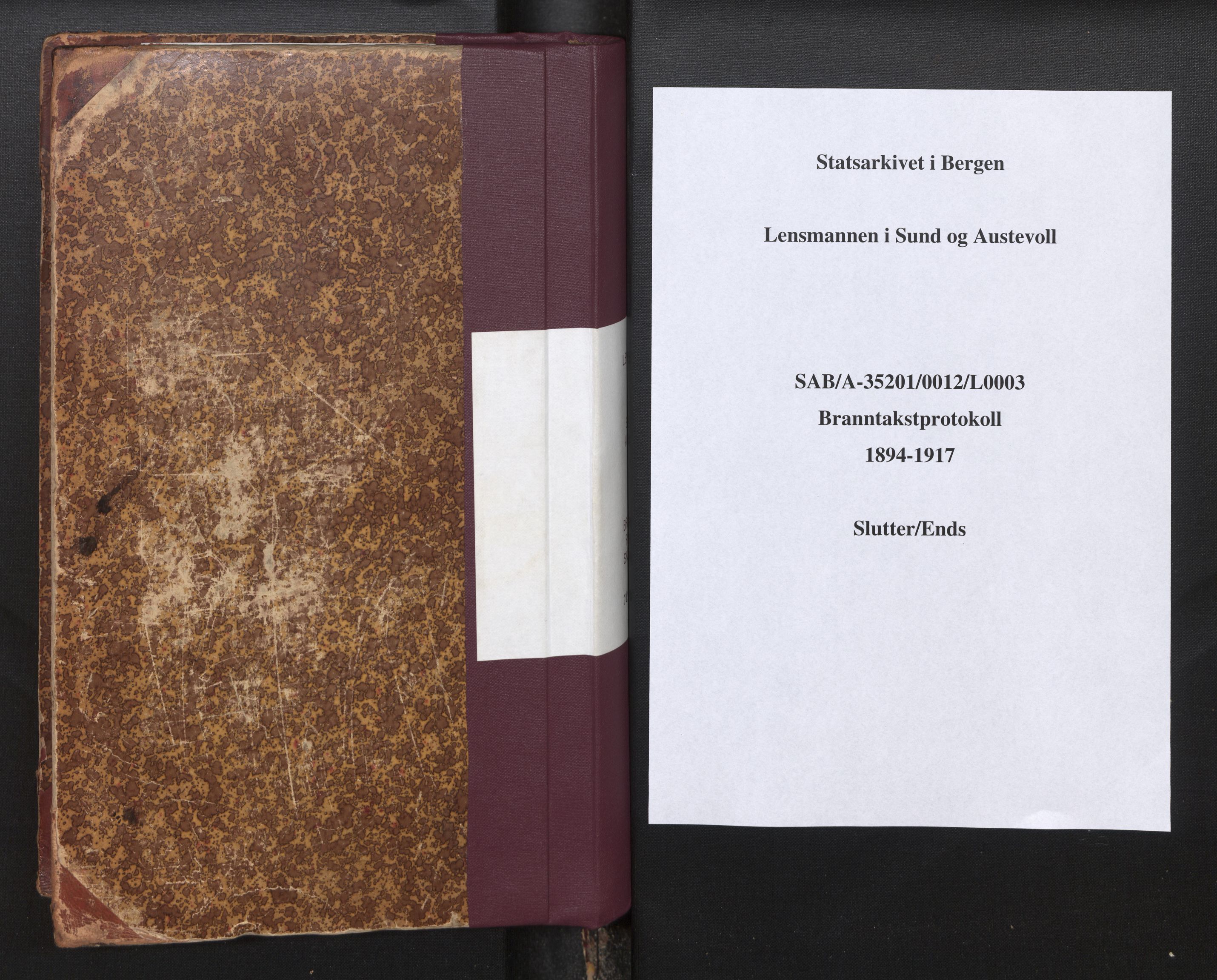 Lensmannen i Sund og Austevoll, AV/SAB-A-35201/0012/L0003: Branntakstprotokoll, skjematakst, 1894-1917