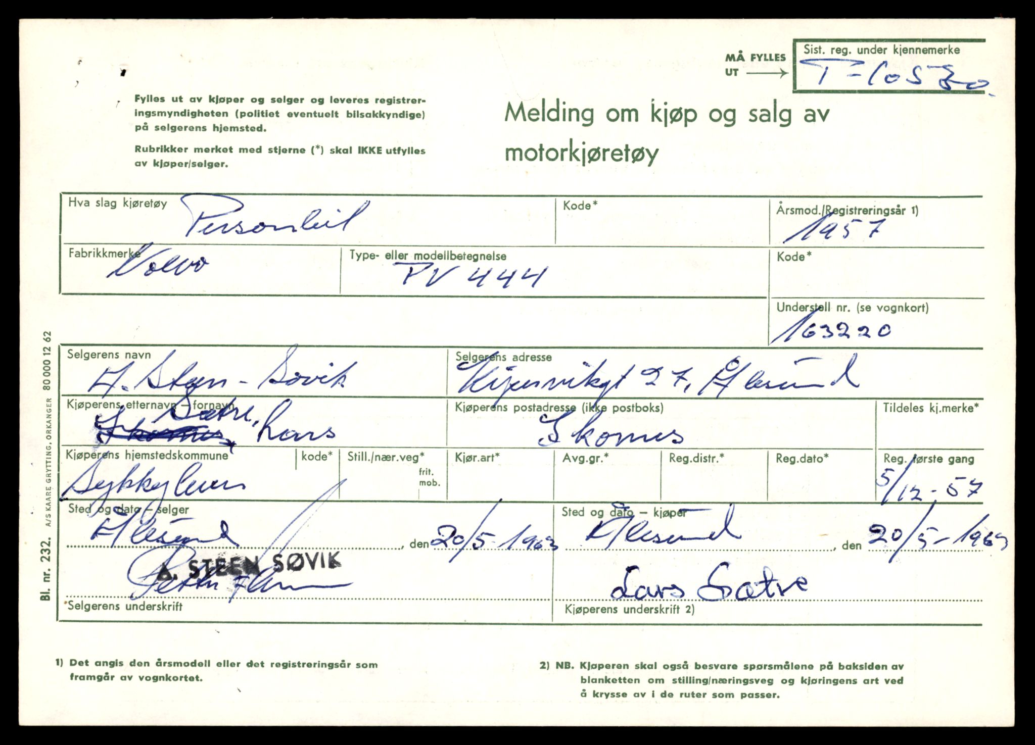 Møre og Romsdal vegkontor - Ålesund trafikkstasjon, SAT/A-4099/F/Fe/L0021: Registreringskort for kjøretøy T 10471 - T 10583, 1927-1998, s. 1675