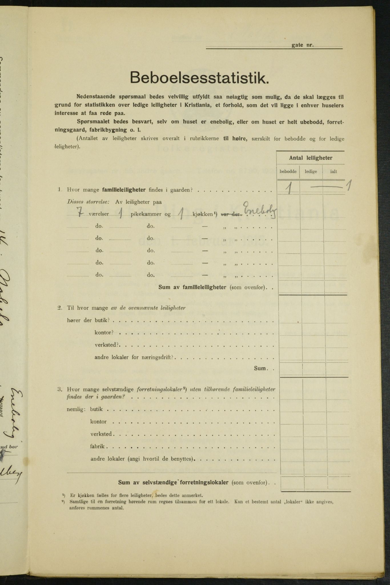 OBA, Kommunal folketelling 1.2.1915 for Kristiania, 1915, s. 70707