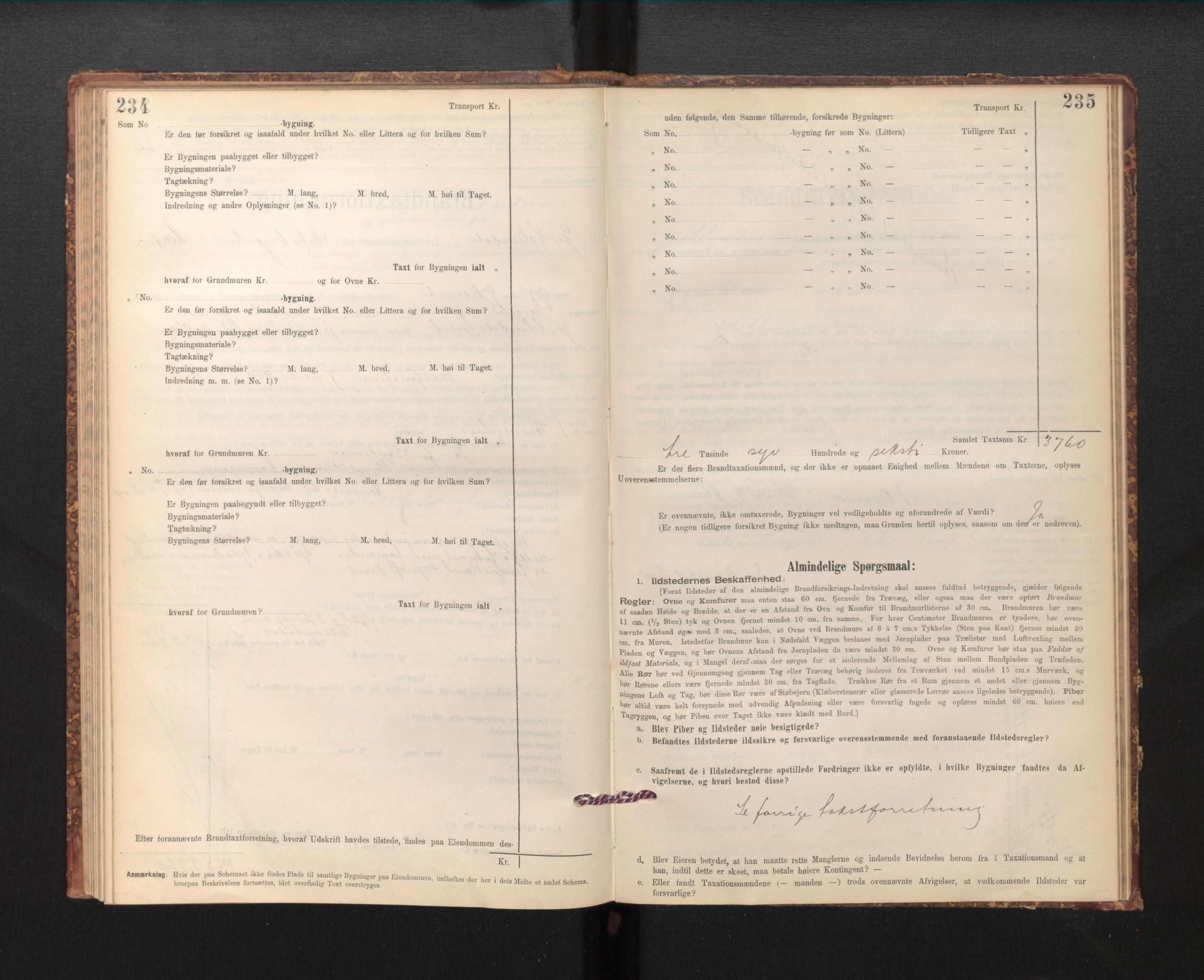 Lensmannen i Fjaler, AV/SAB-A-27201/0012/L0006: Branntakstprotokoll, skjematakst, 1895-1937, s. 234-235