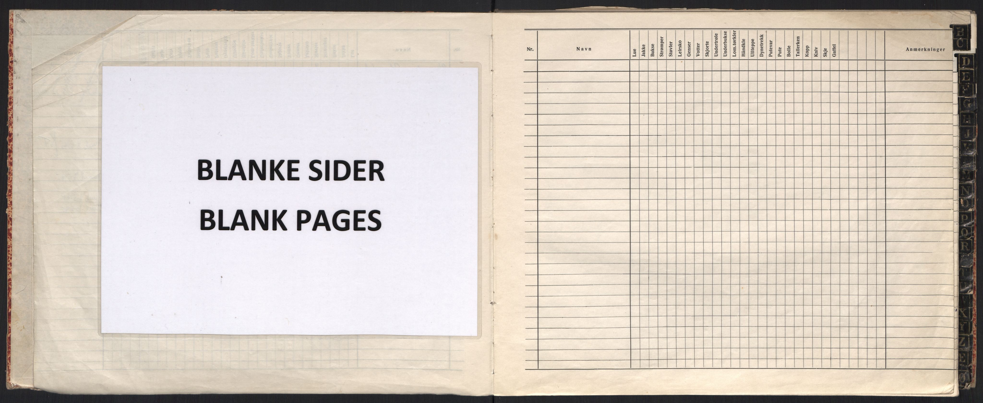 Statspolitiet - Hovedkontoret / Osloavdelingen, AV/RA-S-1329/C/Cl/L0017: Effektbok for internerte, 1941-1945