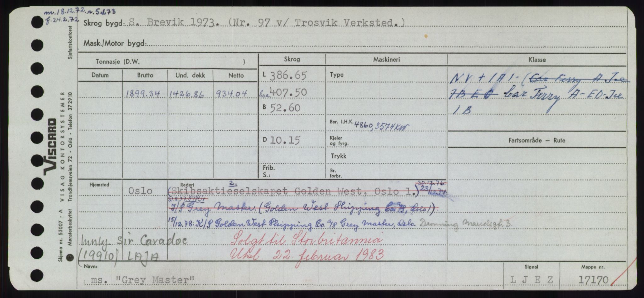 Sjøfartsdirektoratet med forløpere, Skipsmålingen, RA/S-1627/H/Hd/L0013: Fartøy, Gne-Gås, s. 229