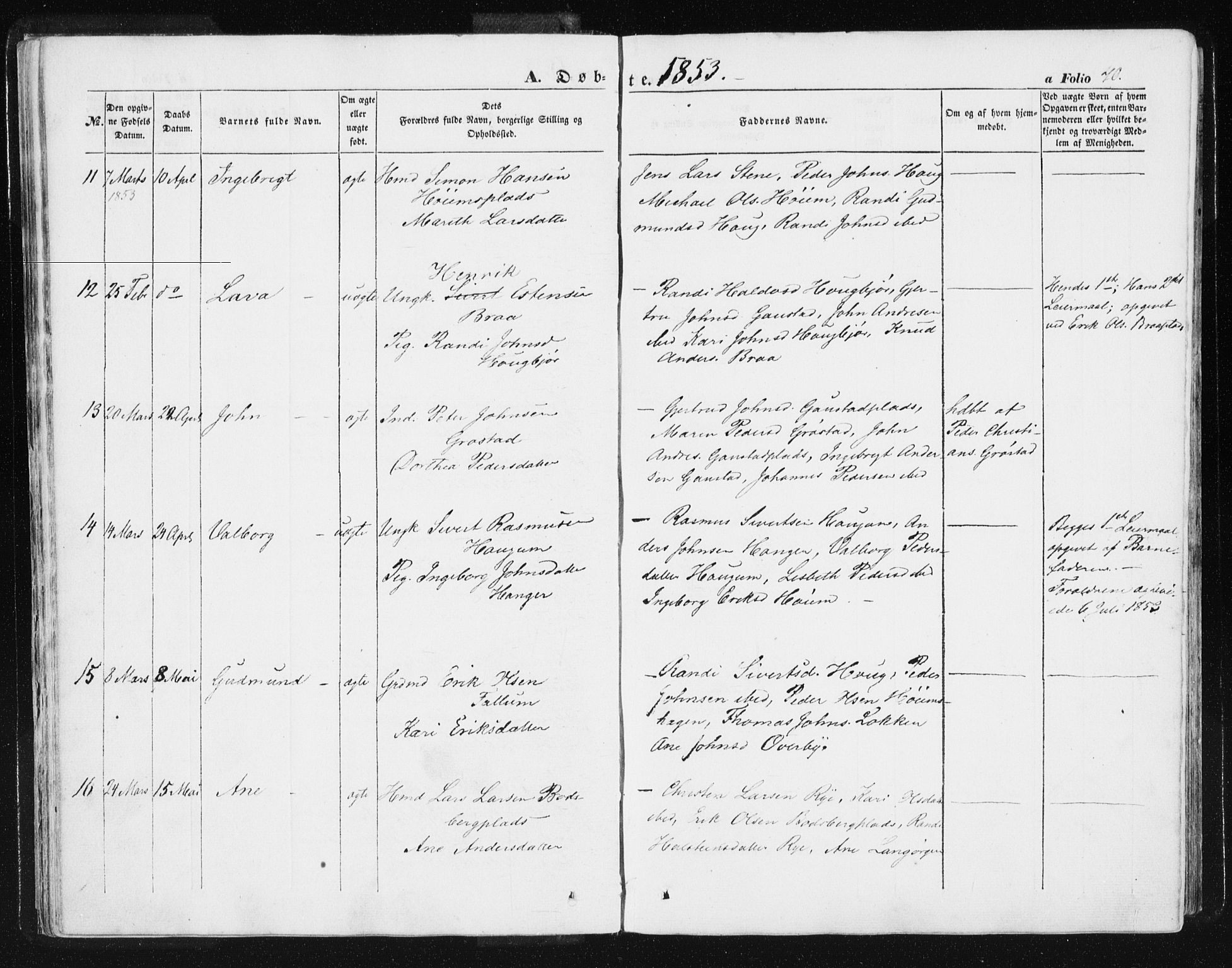 Ministerialprotokoller, klokkerbøker og fødselsregistre - Sør-Trøndelag, SAT/A-1456/612/L0376: Ministerialbok nr. 612A08, 1846-1859, s. 40