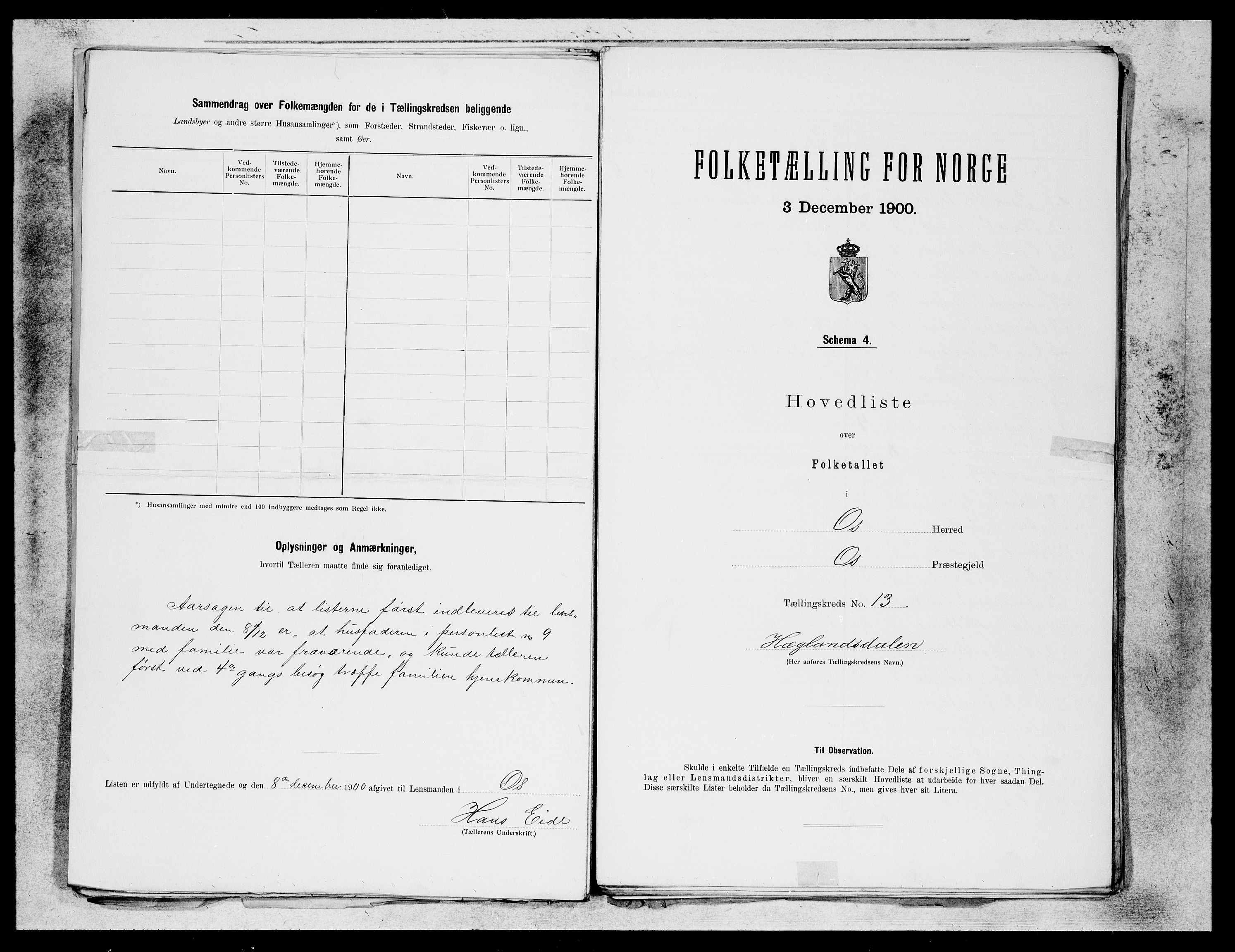 SAB, Folketelling 1900 for 1243 Os herred, 1900, s. 25