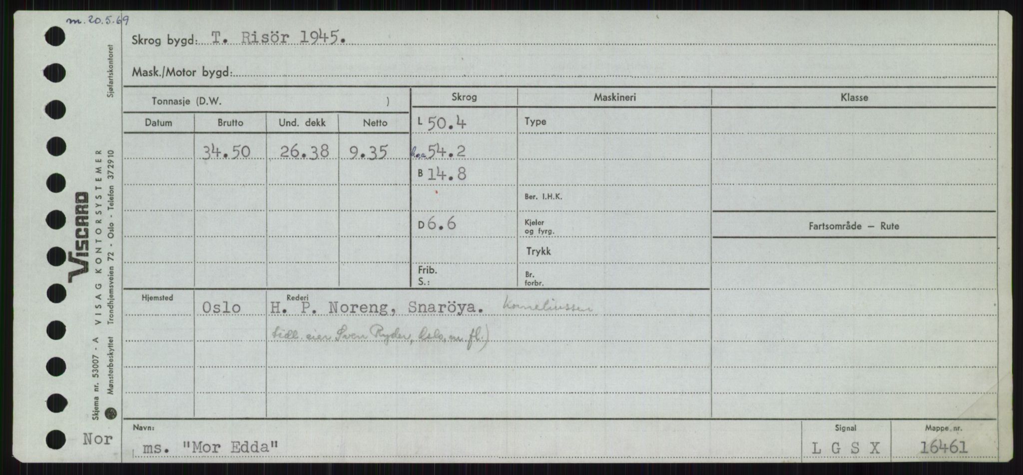 Sjøfartsdirektoratet med forløpere, Skipsmålingen, RA/S-1627/H/Ha/L0004/0001: Fartøy, Mas-R / Fartøy, Mas-Odd, s. 241