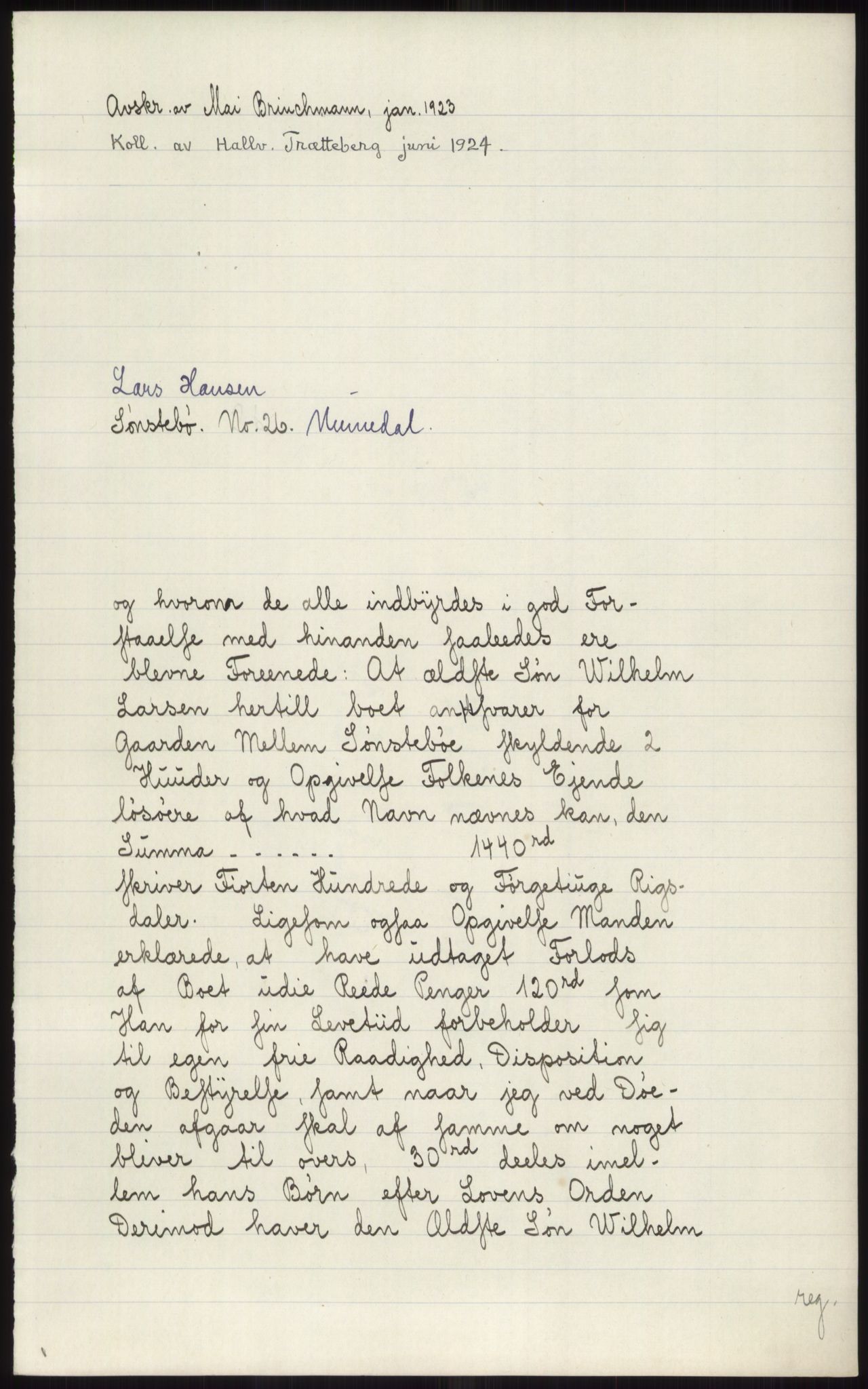 Samlinger til kildeutgivelse, Diplomavskriftsamlingen, AV/RA-EA-4053/H/Ha, s. 987