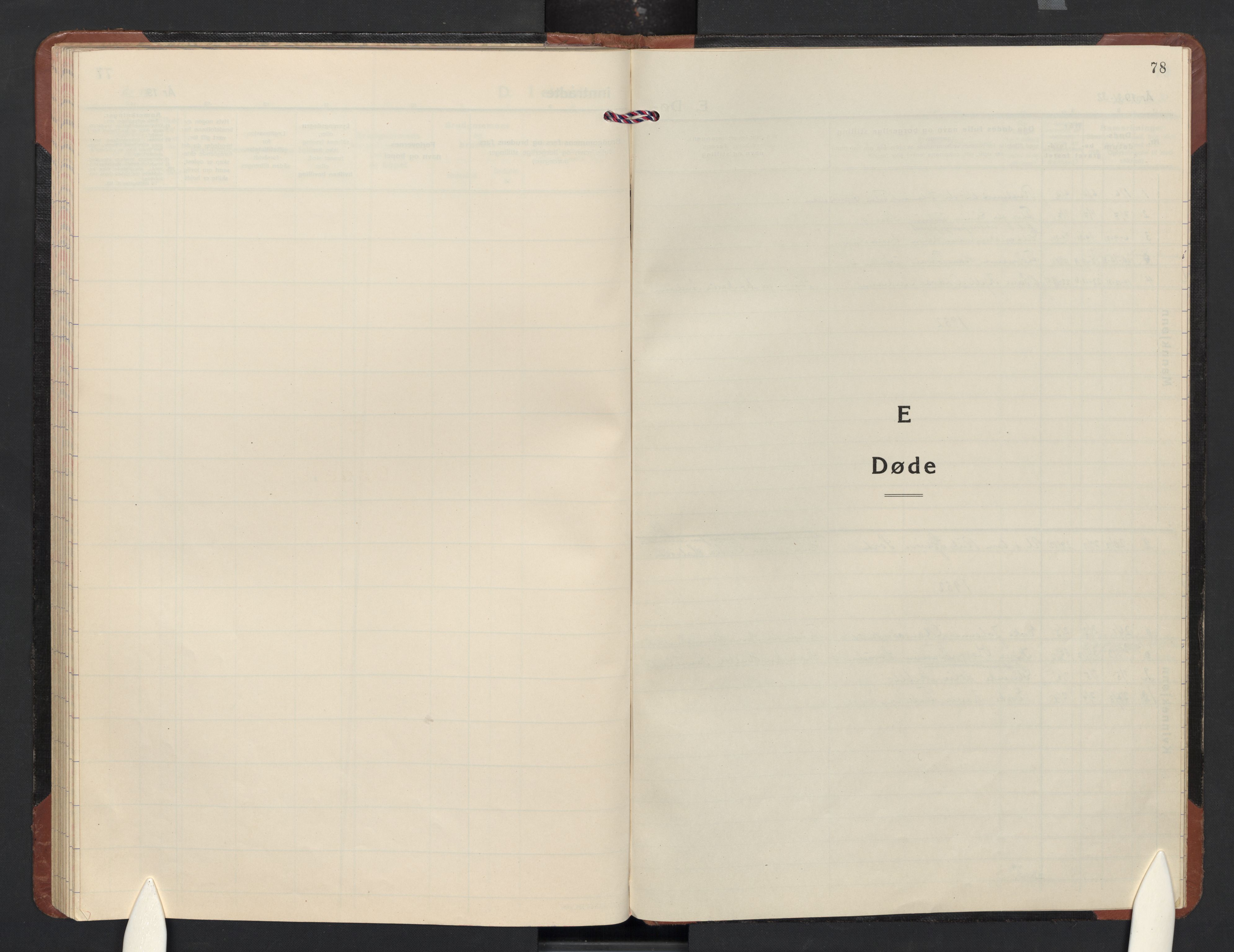 Skjeberg prestekontor Kirkebøker, AV/SAO-A-10923/G/Ge/L0002: Klokkerbok nr. V 2, 1931-1974, s. 78