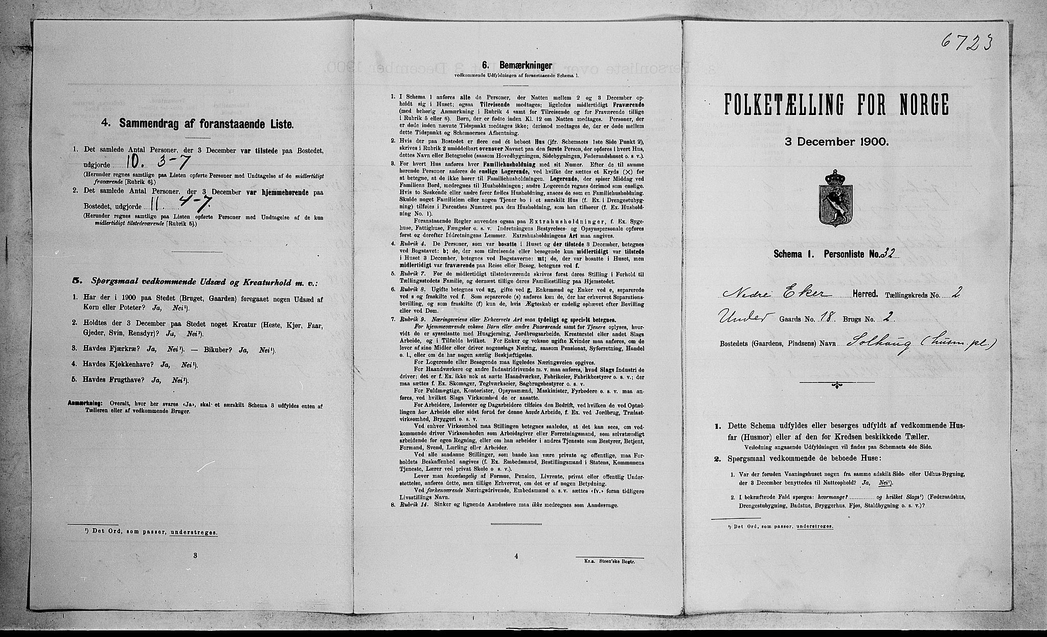 RA, Folketelling 1900 for 0625 Nedre Eiker herred, 1900, s. 313