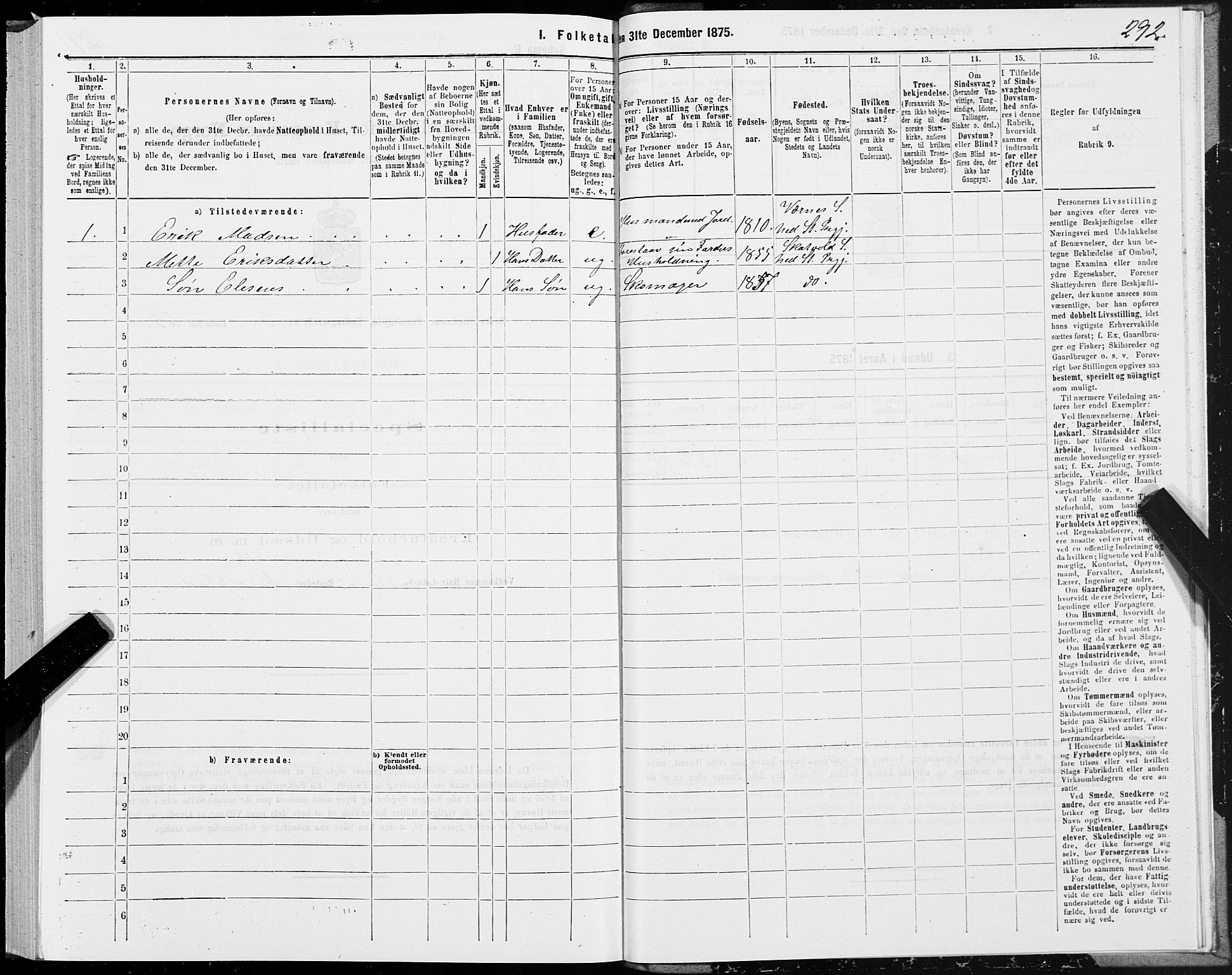 SAT, Folketelling 1875 for 1714P Nedre Stjørdal prestegjeld, 1875, s. 1292