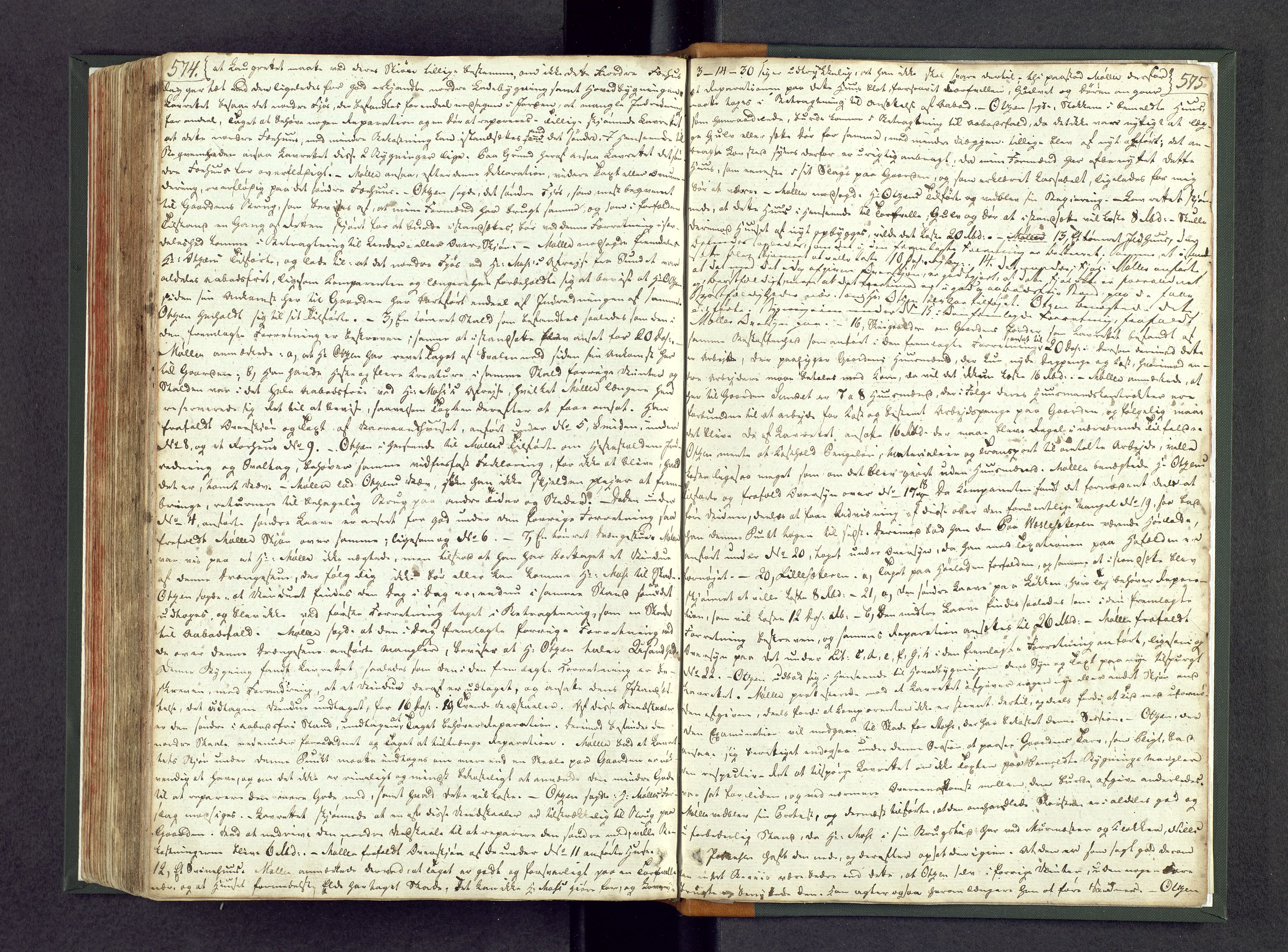 Sør-Gudbrandsdal tingrett, AV/SAH-TING-004/G/Gc/L0003: Ekstrarettsprotokoll, 1805-1813, s. 574-575