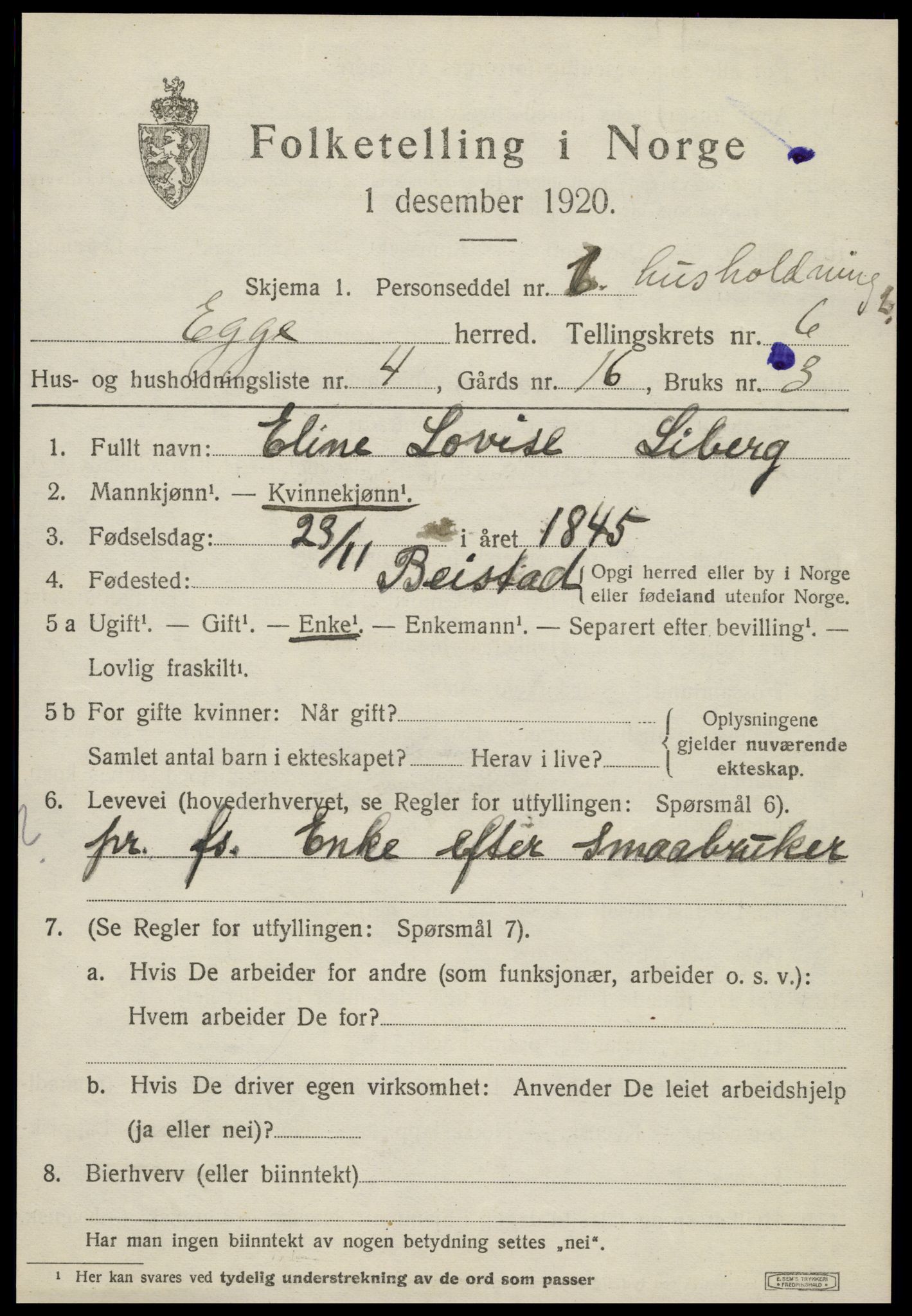 SAT, Folketelling 1920 for 1733 Egge herred, 1920, s. 3872