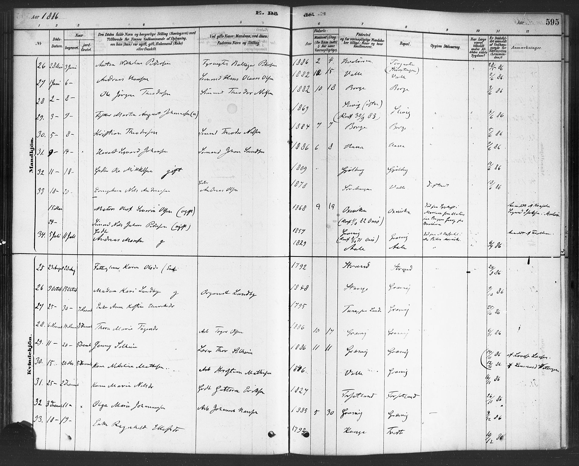 Onsøy prestekontor Kirkebøker, AV/SAO-A-10914/F/Fa/L0006: Ministerialbok nr. I 6, 1878-1898, s. 595